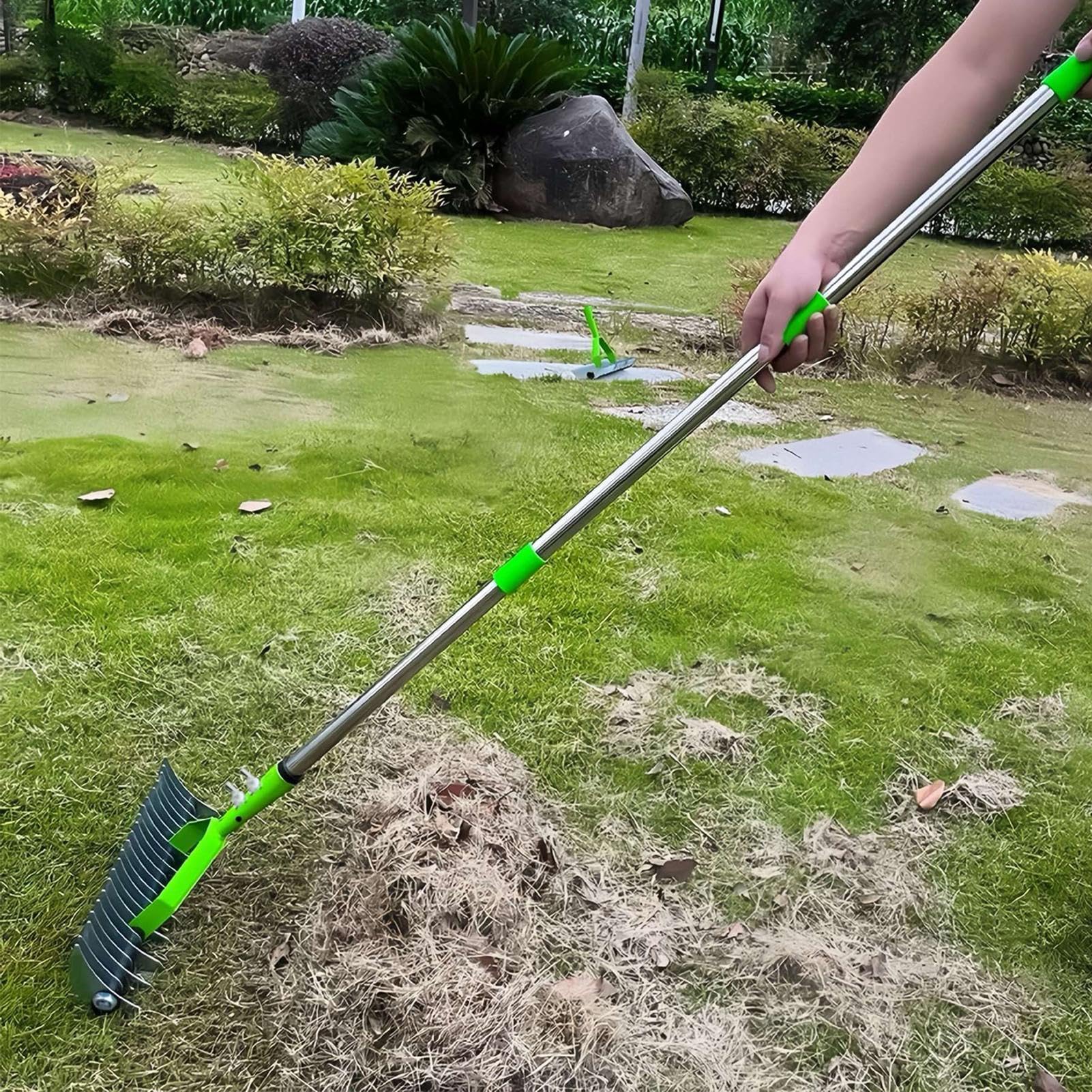 Satch – Gartenwerkzeug aus Edelstahl, Reetdecker, einfach zu montierender Gartenerde, robustes Rasen-Gartengerät zum Jäten und Säen