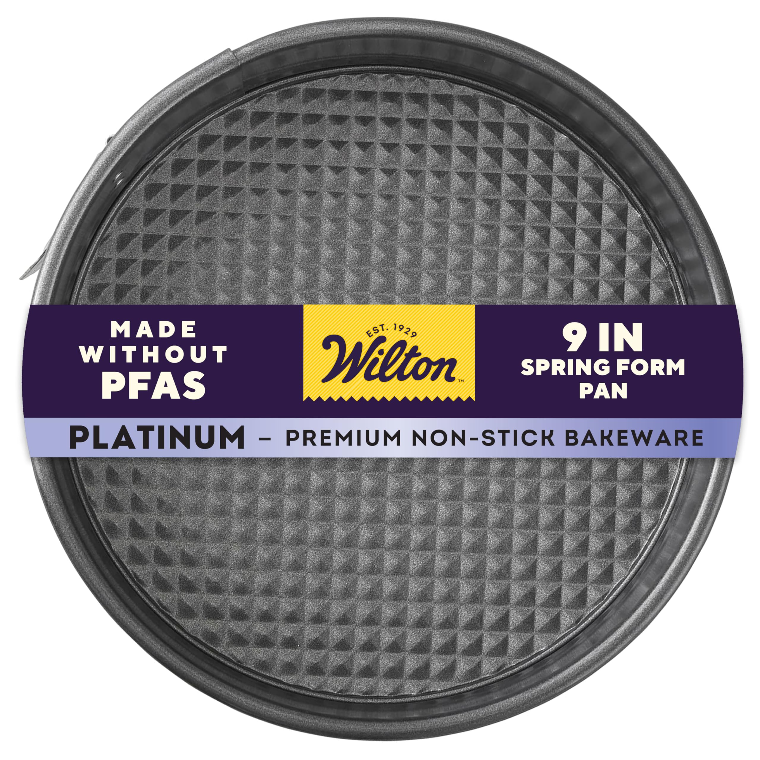 Wilton Platinum Non-Stick 9 Inch Springform Cheesecake Pan, Stainless Steel Bakeware, Made Without PFAS, Packaging May Vary