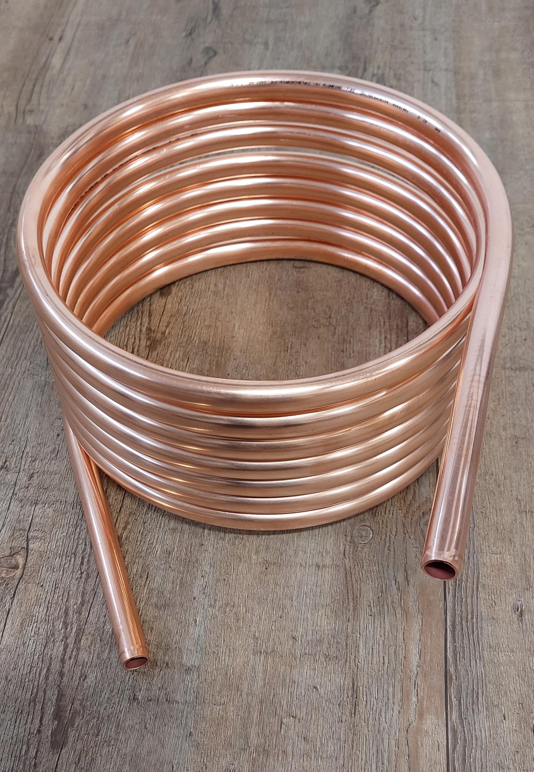Kupfer Poolheizung Spirale 7,5m x 15x1mm Außendurchm. ca.31cm Whirlpool / Poolheizung