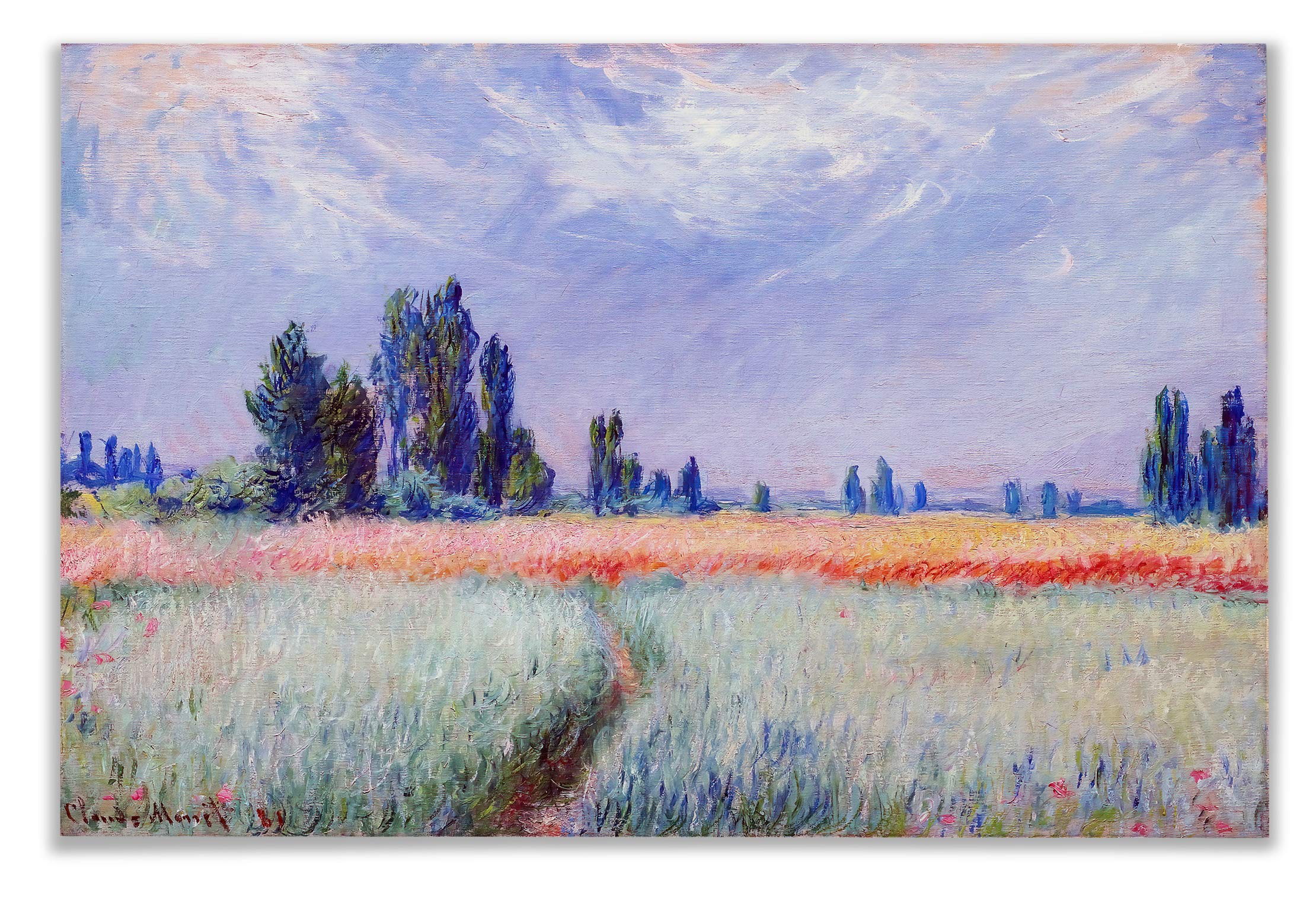 The The Wheat Field 1881 By Claude Monet Fine Giclee Prints Wall Art In Premium Quality Framed Ready