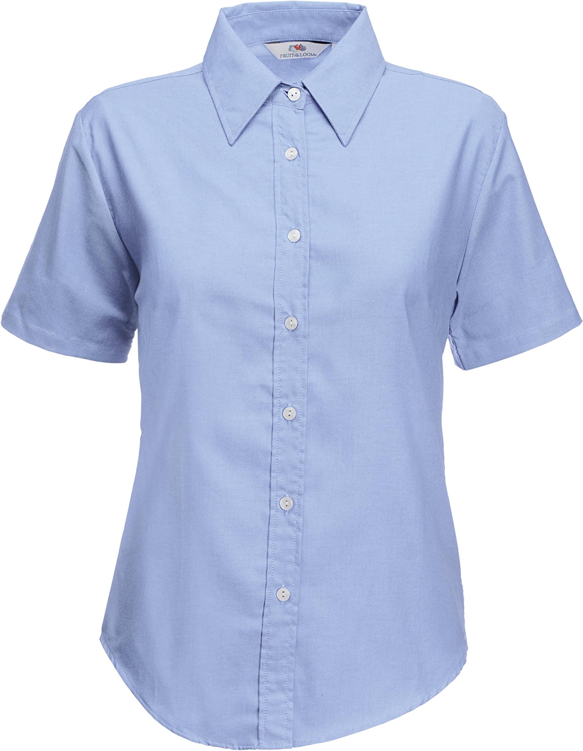 Girls School Blouse Shirt Short Sleeve White Sky Blue Ages 3-18 Years