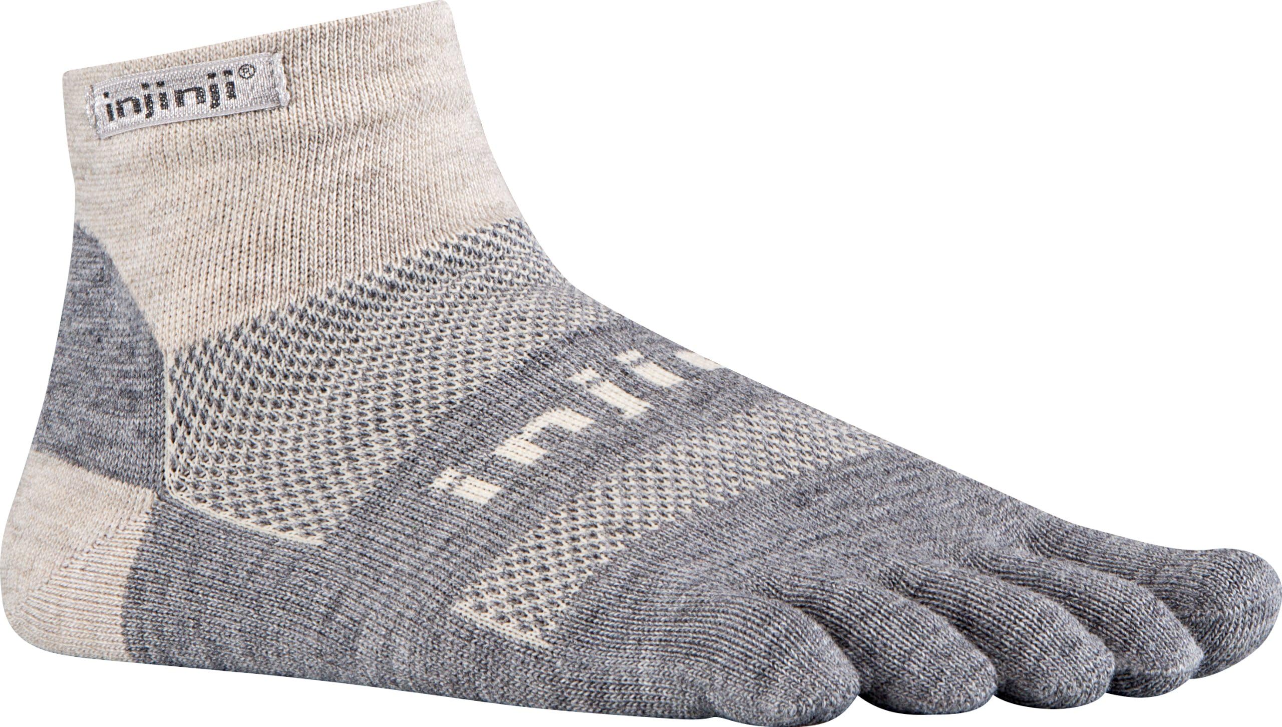 Injinji Men's Run Midweight Mini Crew Wool Toesocks