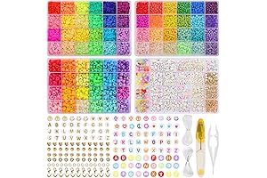 11500-Piece Kit of Multicolored Beads for Bracelet Making