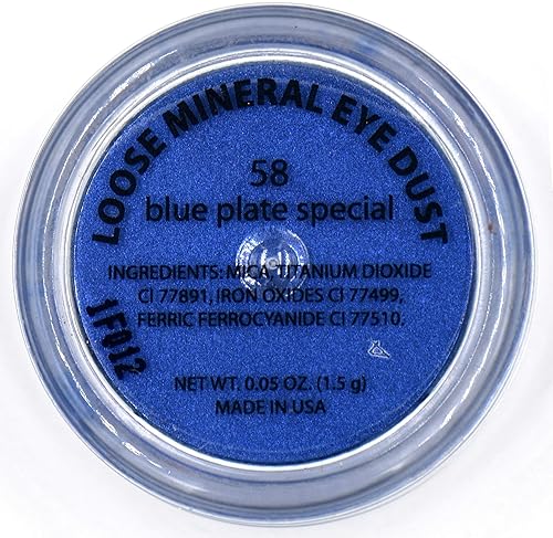 Miniatura 3 de Blue Plate Special Metallic Deep Royal Navy Purple Sombra de ojos suelta en polvo, vegano, sin talco ni parabenos