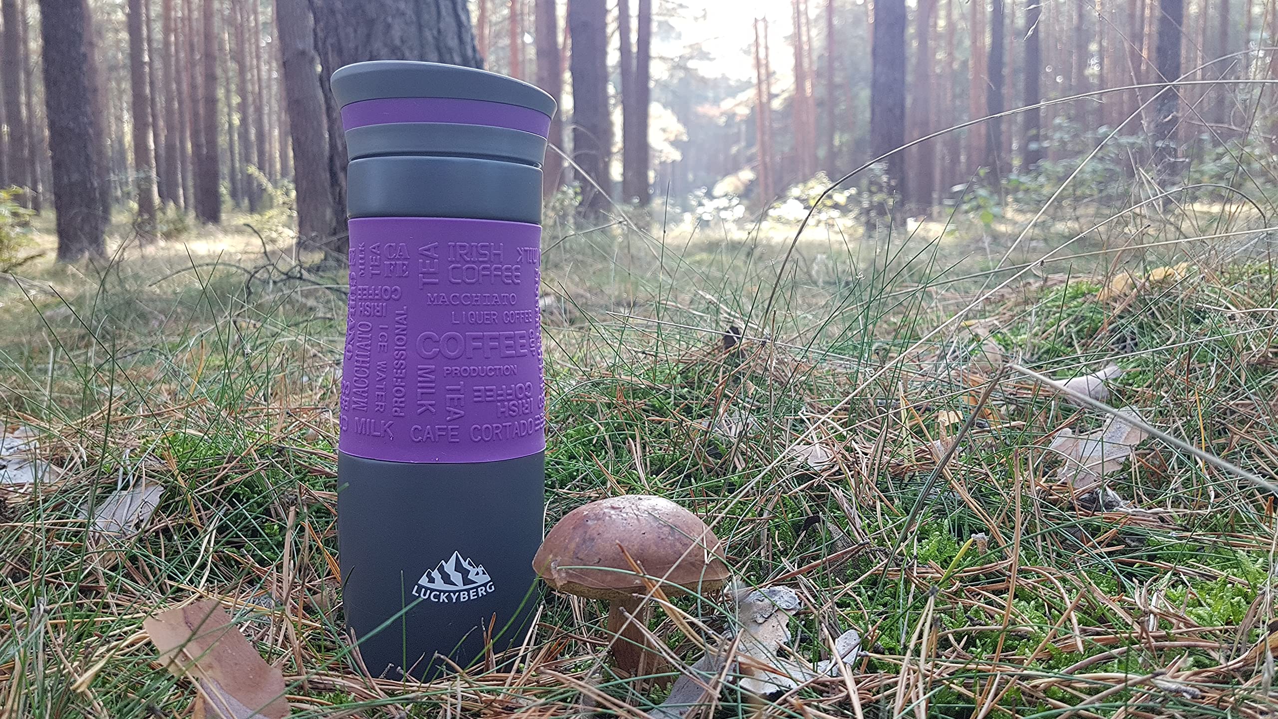 Vakuum-isolierter Reisebecher, Thermoskanne, einhändig offen zum Trinken, doppelwandig und auslaufsicher für heißes und kaltes Getränk. (Hellgrün, 480 ml)