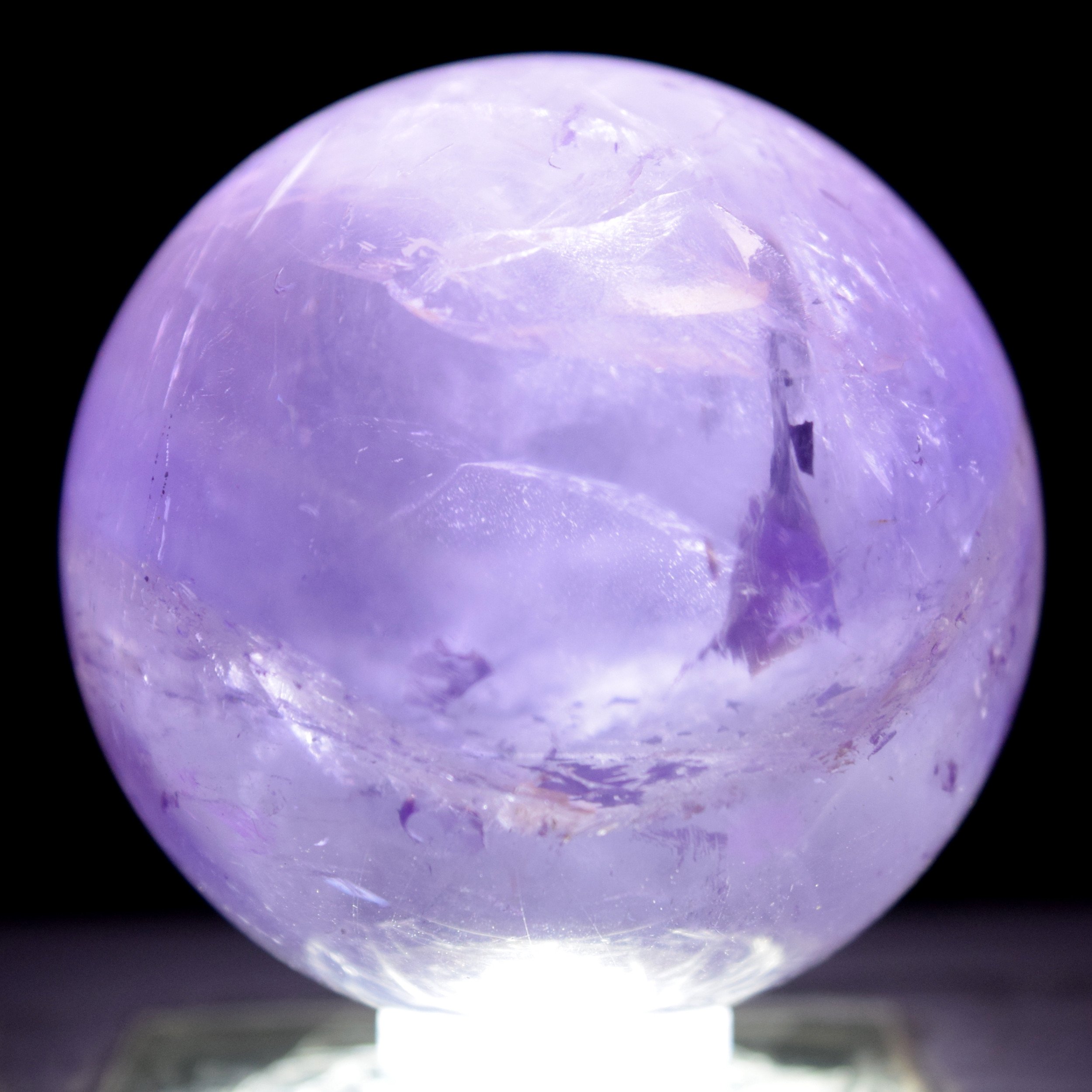 Amazon.co.jp: 44 mmレインボーDeepパープルアメジストクリスタル球