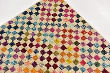 Unique Loom Chromatic Collection Modern Geometric & Vibrant Abstract Area Rug For Any Home Decor (4' 0 x 6' 0 Rectangular, Multi/ Beige)