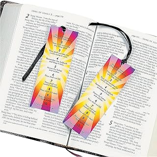 10 Commandments Bookmarks - Bulk Set of 24 - Church, Sunday School and Religious Supplies
