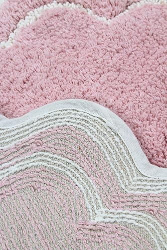 Miniatura 4 de Home Weavers - Alfombra de contorno en forma de U de la colección Allure, extra gruesa, antideslizante para baño, 100% algodón suave, absorbente de