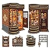 Book Nook Kit for Adults, Booknook DIY Miniature House Kit, 3D Wooden Puzzles for Adults, Wood Gifts for Book Lovers Women Friends - Magic Wand Shop