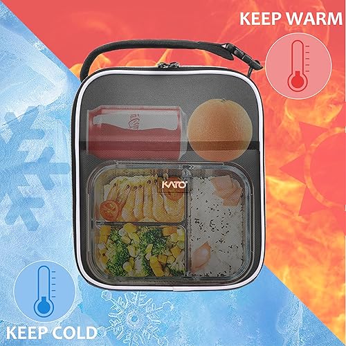 Miniatura 85 de Lonchera pequeña con aislamiento para hombres y mujeres, a prueba de salpicaduras, portátil, reutilizable, lonchera térmica, bolsa refrigerante