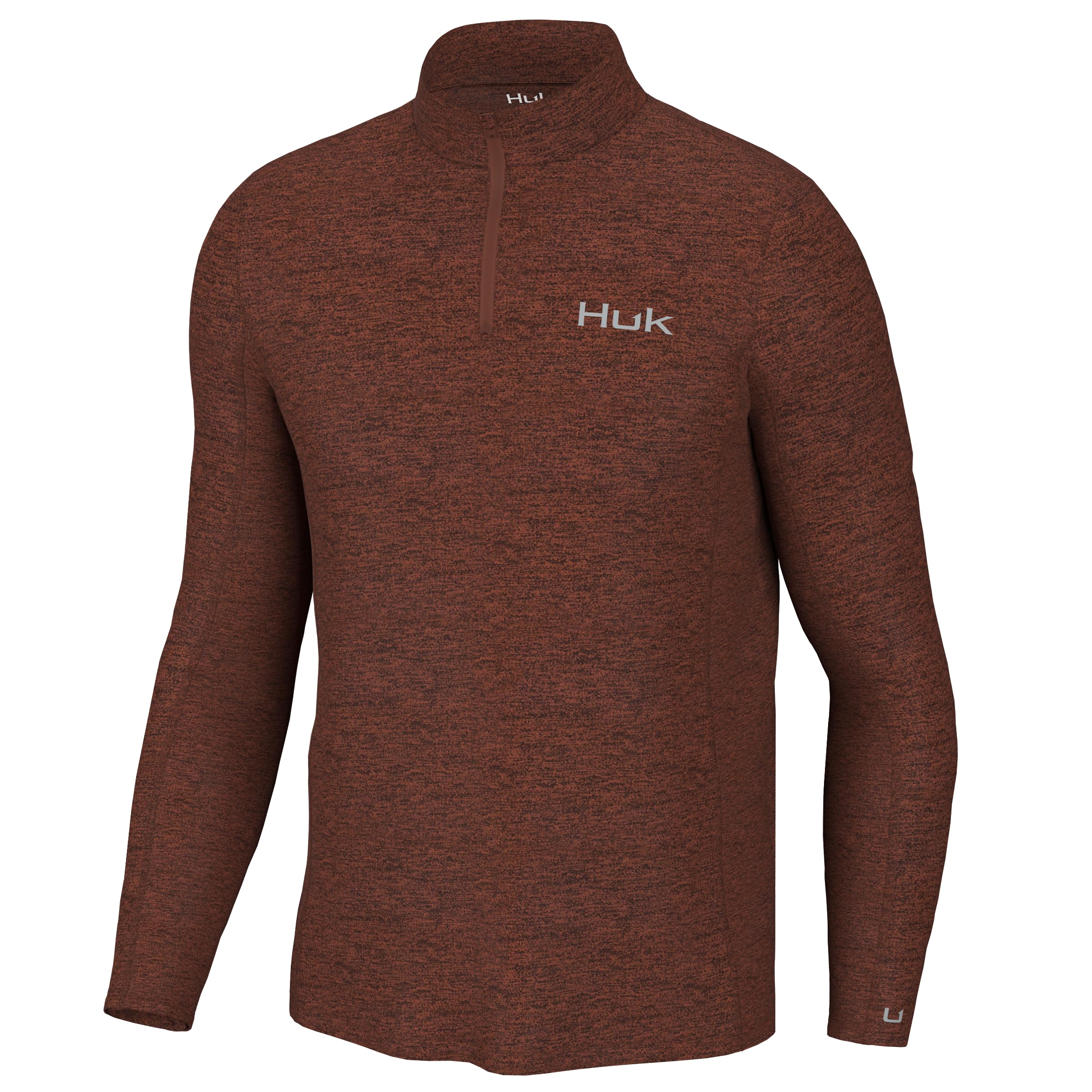 HUK Men's Coldfront Heather Pullover, Fishing 1/4 Zip for Men