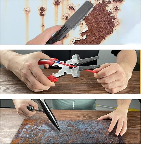 Miniatura 7 de KOTTO Herramientas de soldadura, alicates de soldadura MIG, multifunción, 8 pulgadas, alicates MIG antioxidantes, con martillo de soldadura de acero