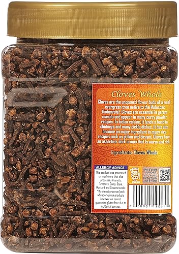 Miniatura 4 de Rani Cloves Enteros (Laung) de 14 onzas (14.11 oz) ideal para alimentos, té, bolas de pomandro y popurrí, seleccionados a mano, especias, tarro de