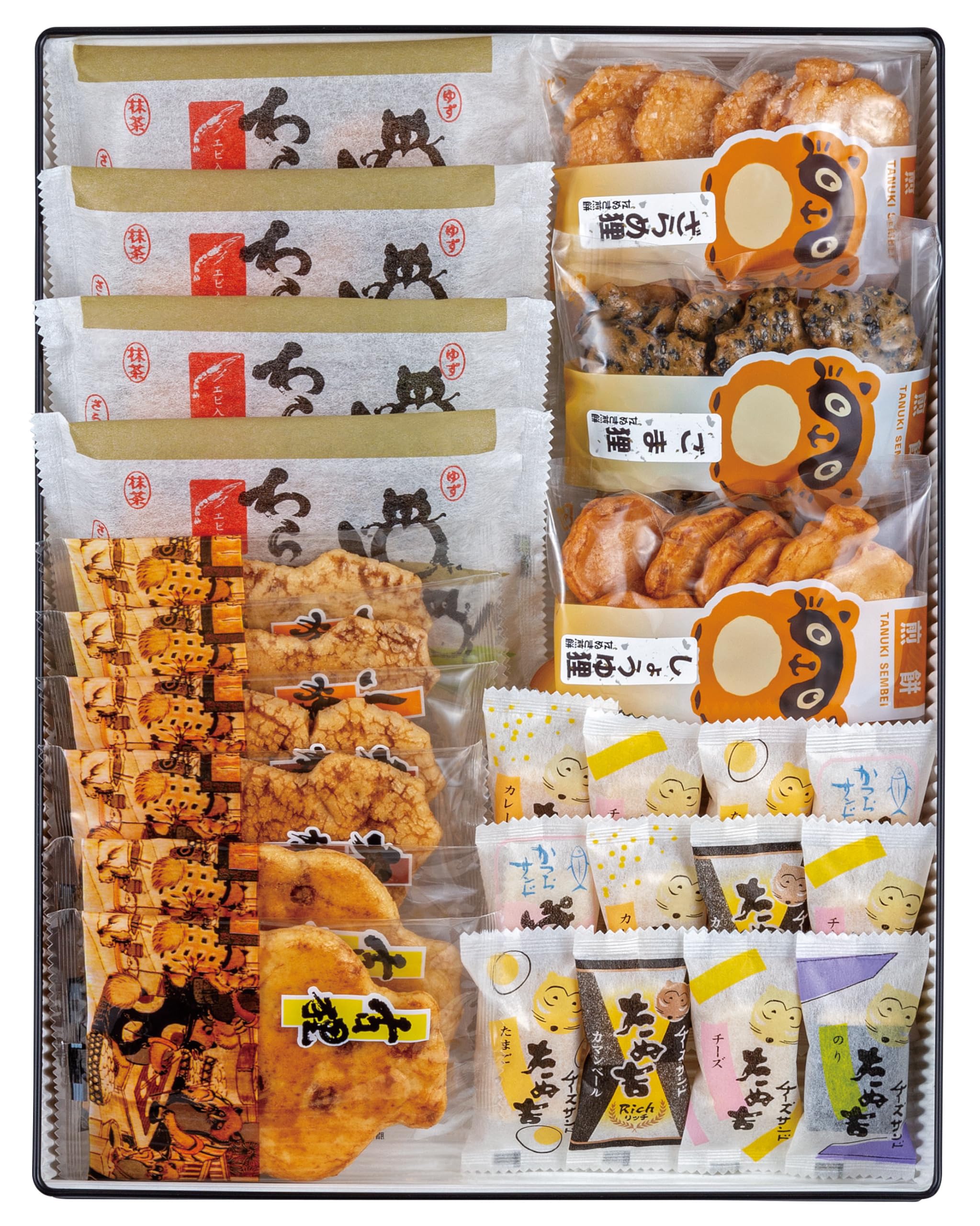 Amazon.co.jp: 麻布十番たぬき煎餅 狸めぐり（27包入） : 食品・飲料・お酒