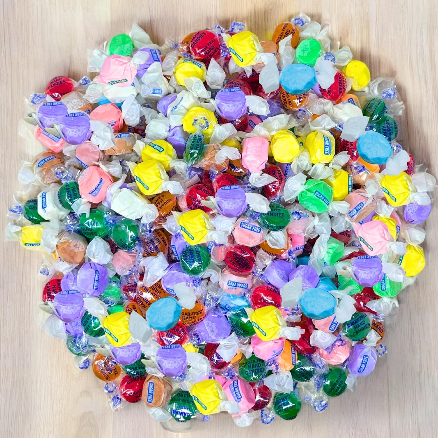 Classic Sugar Free Candy Assortment Premium Fruity Hard Candies & Chewy Taffies, Bulk 3 lb Bag Gluten Free Treats, Individually Wrapped Diabetic & Keto Friendly