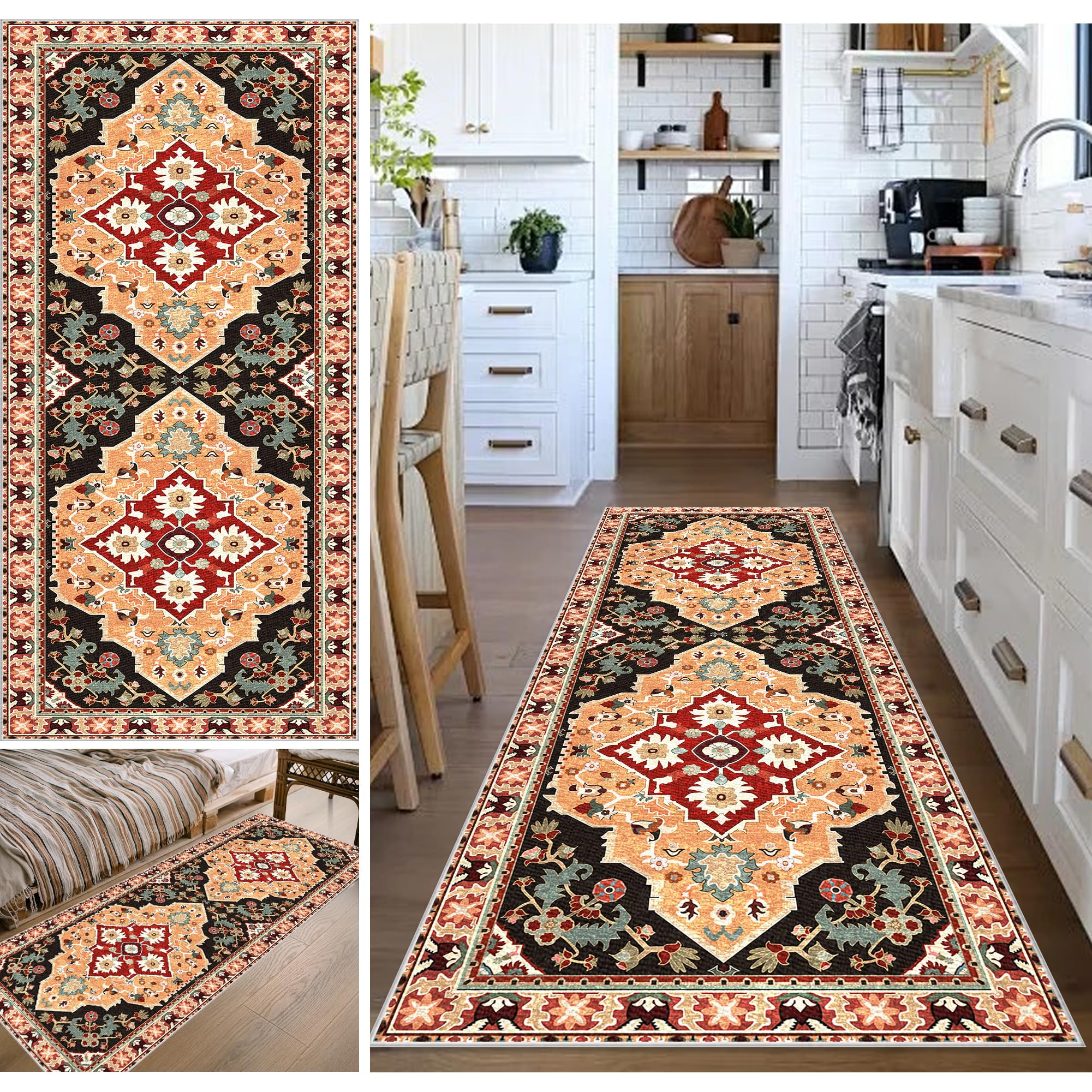 Dywan chodnik do przedpokoju kuchennego antypoślizgowy zmywalny 65 x 480 cm dywanik kuchenny dywanik wejściowy do wnętrza chodnik chodnik do kuchni dywan salon krótkie futro dywan sypialnia