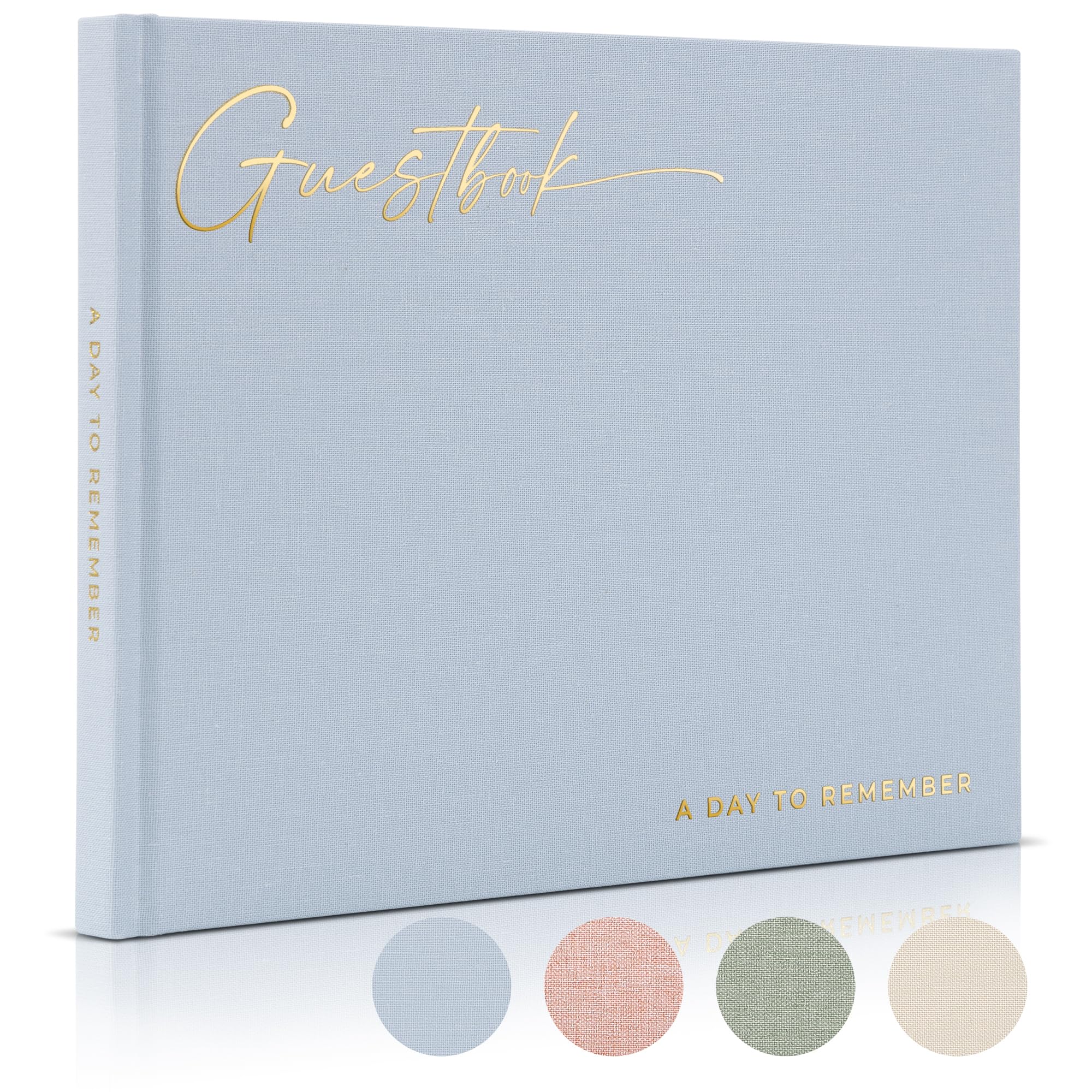 ZICOTO Beautiful Wedding Guest Book for Your Wedding Reception - Simply Elegant Guestbook to Sign in and Add Polaroid Photos - The Perfect Baby Shower Guest Book for The Special Day