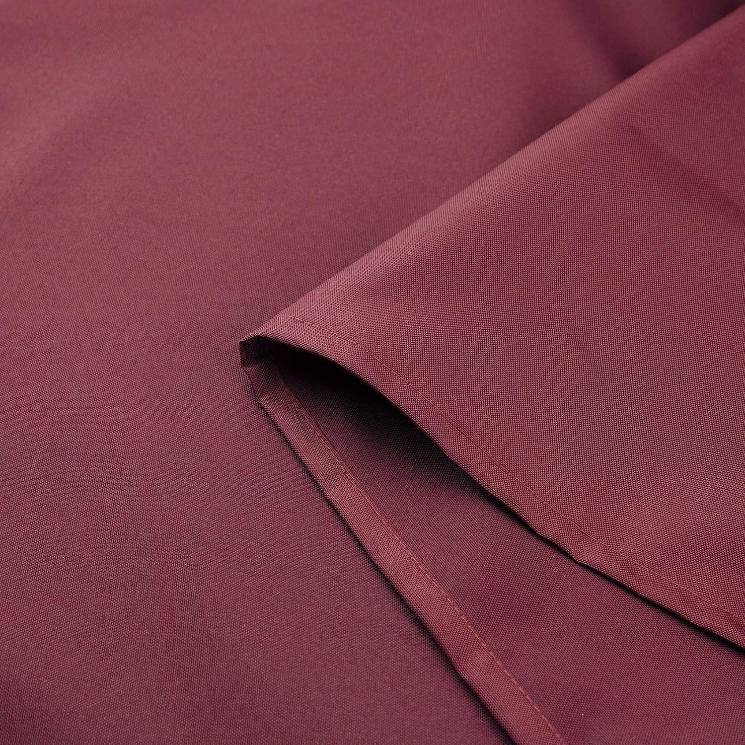 UFRIDAY Elegant Fabric Shower Curtain Thick Polyester Bath Curtain Durable for Home and Hotel, Burgundy, Average Size, 72 x 72
