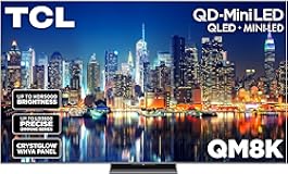 65-Inch Class QM8K Series QD-Mini LED 4K UHD Google Smart TV Next Generation Mini-LED TV - QLED, 144hz, 288hz VRR, No Bezel Design, Unrivaled Picture Quality, Ai Processing (65QM8K, 2025 Model)