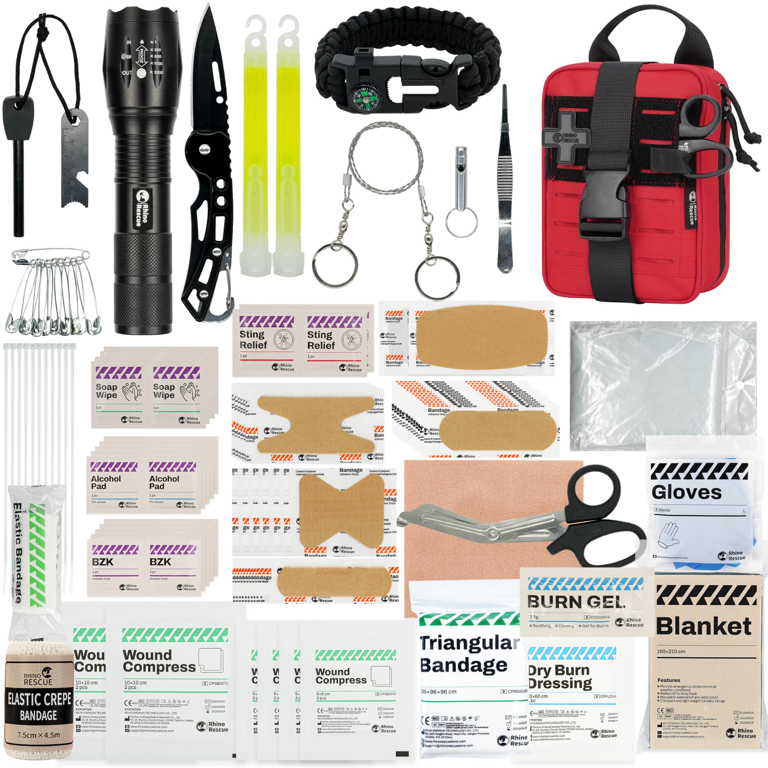 Rhino Rescue IFAK ファーストエイドキット RHINO RESCUE IFAK Trauma First Aid Kit, FSA HSA Eligible