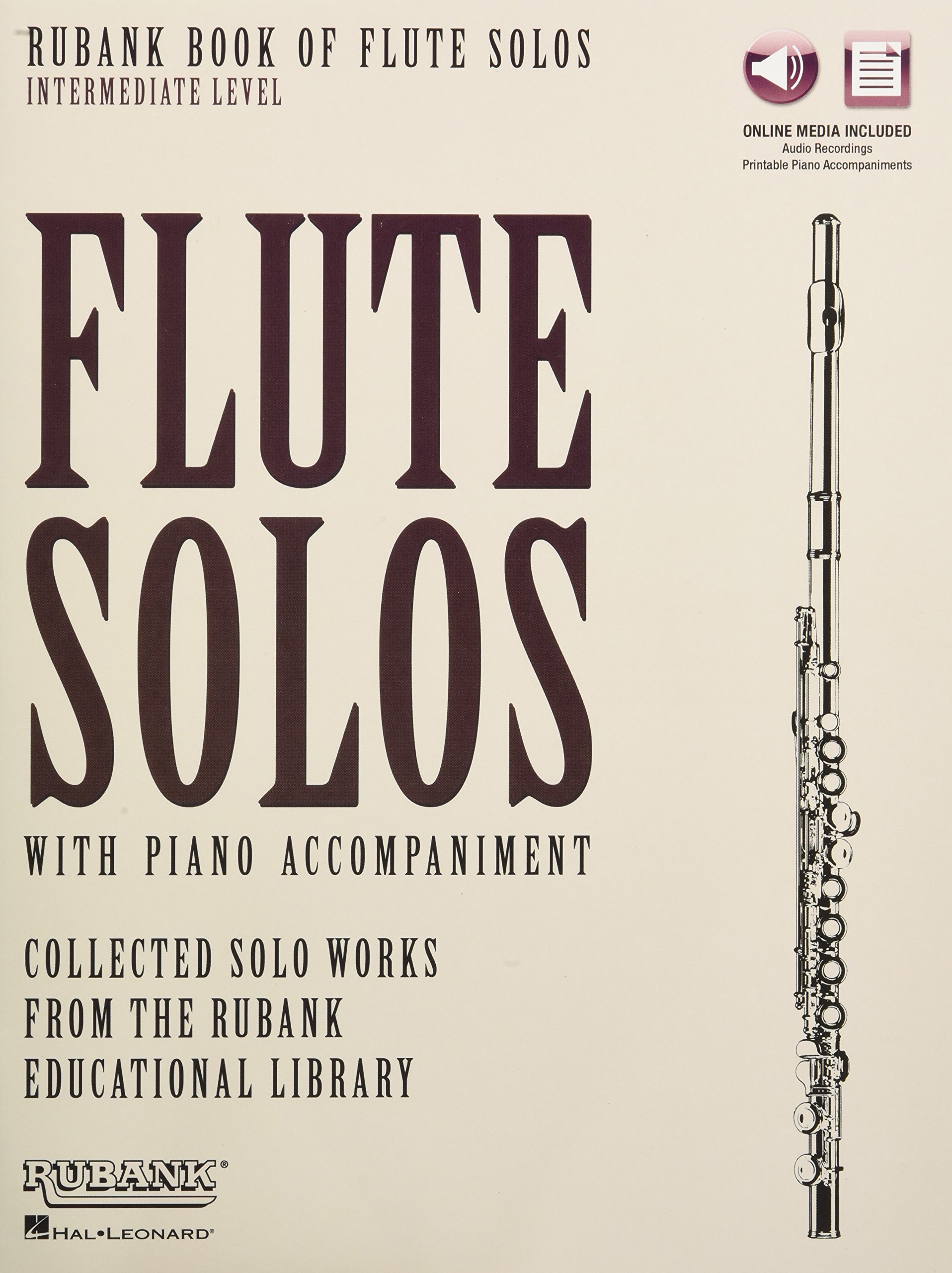 Rubank Book of Flute Solos Intermediate Level | Classical Flute Sheet Music with Online Audio | 11 Solo Pieces for Flute and Piano Accompaniment | Hal Leonard Songbook for Students and Teachers