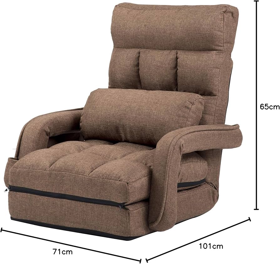 Amazon｜Cacoltr リクライニング リクライニングチェア 座椅子 肘付き