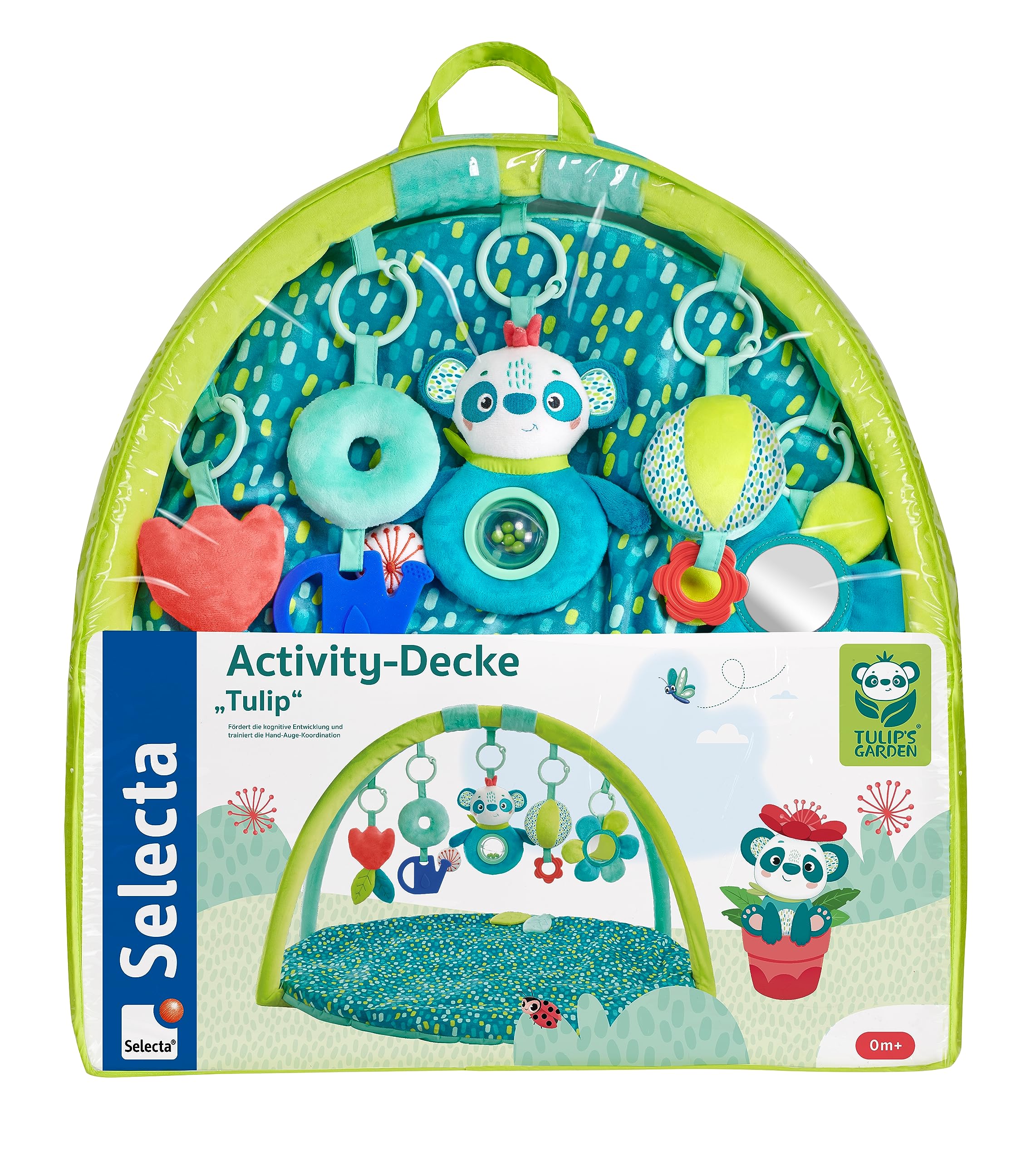 Selecta 61078 Tulips Garden, Activity Decke Tulip, 83 cm Spielebogen