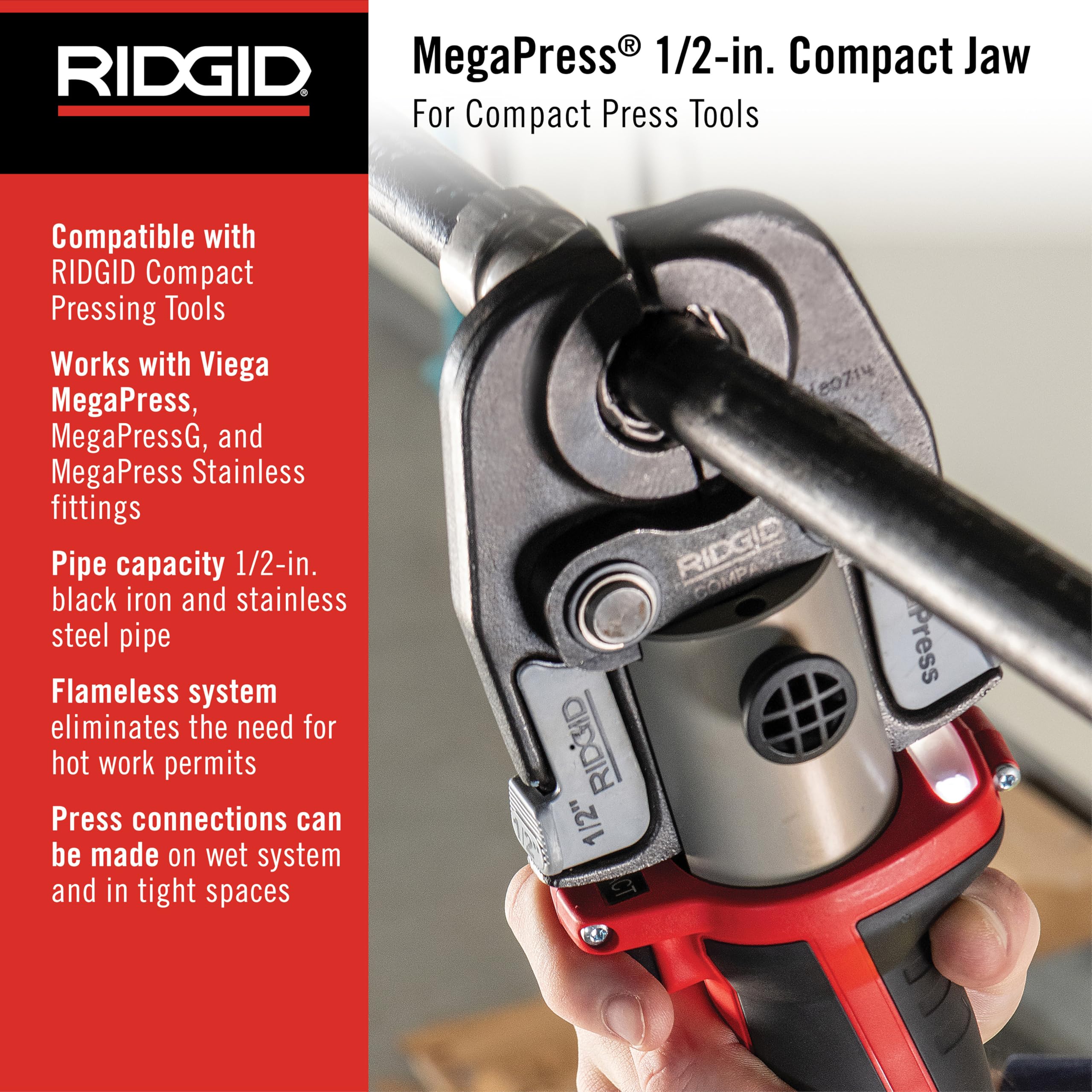Ridgid 48433 1/2" MegaPress Jaw for Compact Press Tools — Amazon image 2