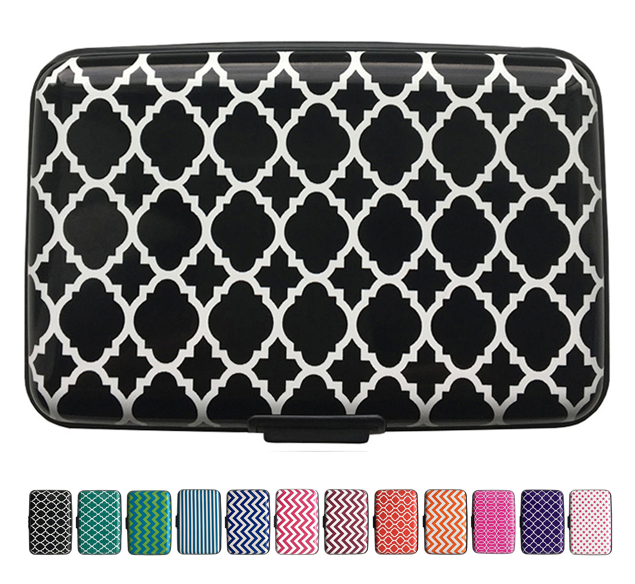 RFID Credit Card Case Protector Wallet by Travel SAFE Gear (Black Chic)