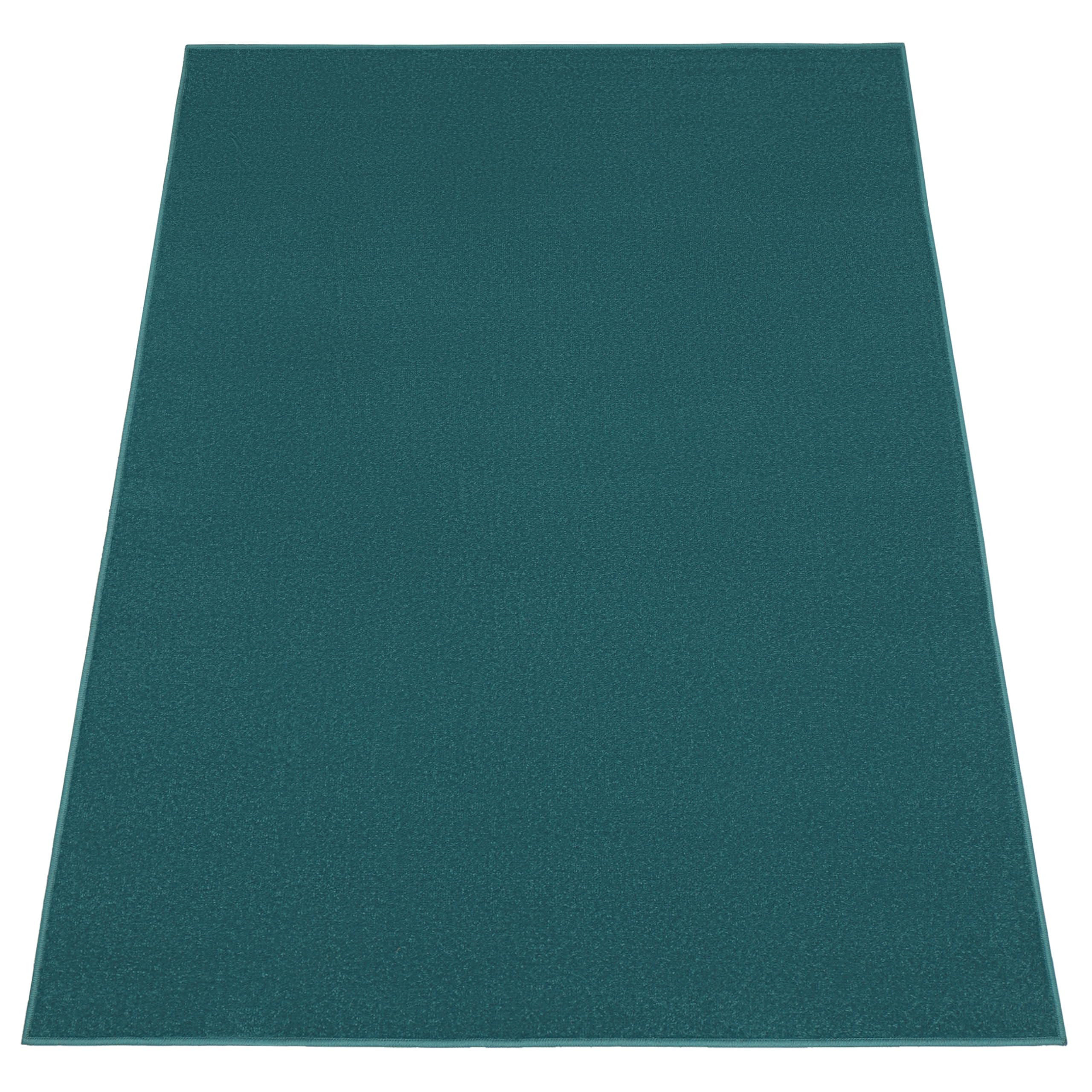 TAPISO Mono Tapis Poils Ras Design Moderne Bleu Foncé Motif Uni Tapis Salon Chambre Adulte Salle à Manger Cuisine Doux Fin Résistant Oeko-TEX 80 x 150 cm
