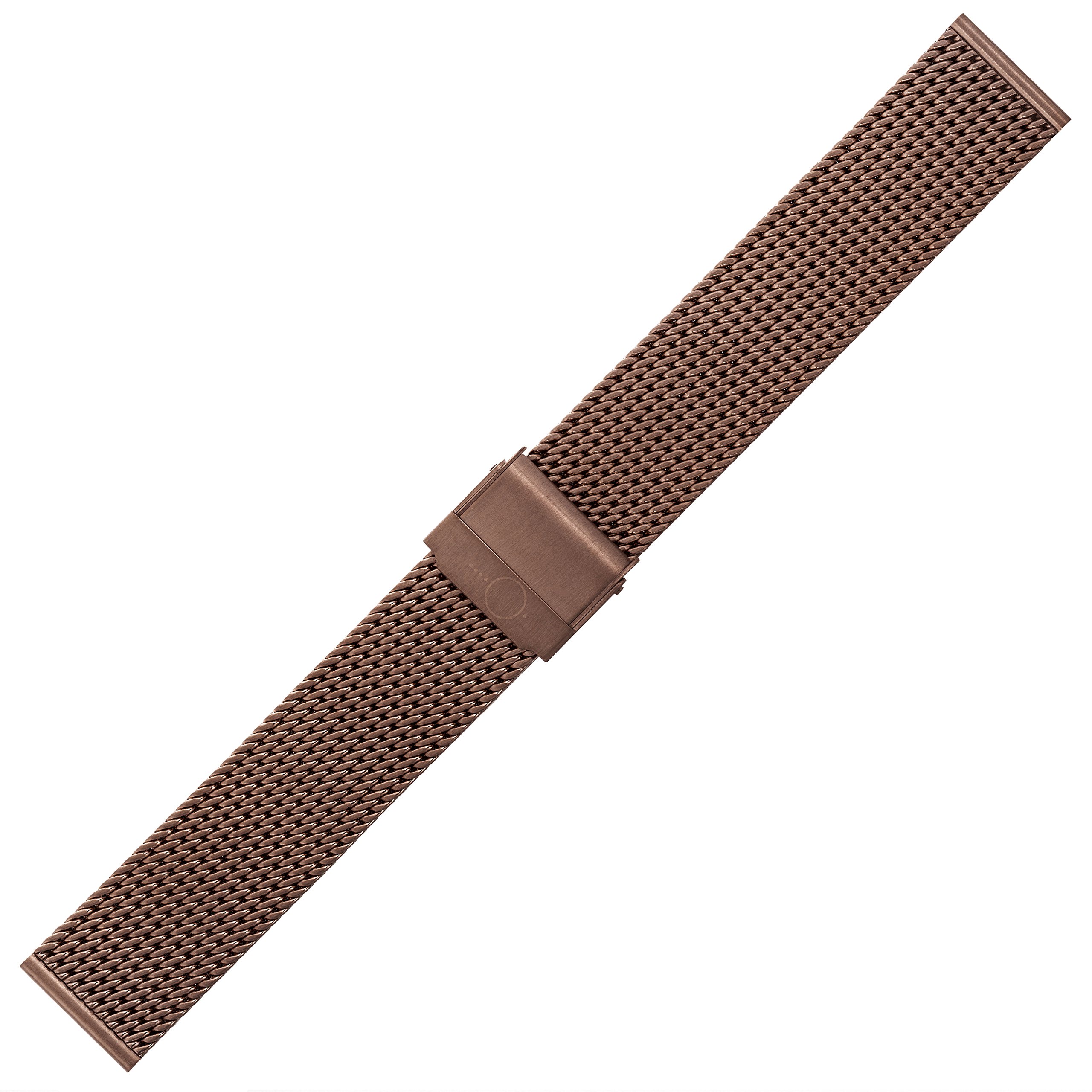 Eichmüller - Bracciale in acciaio inox massiccio BandOh Milanese placcato oro PVD