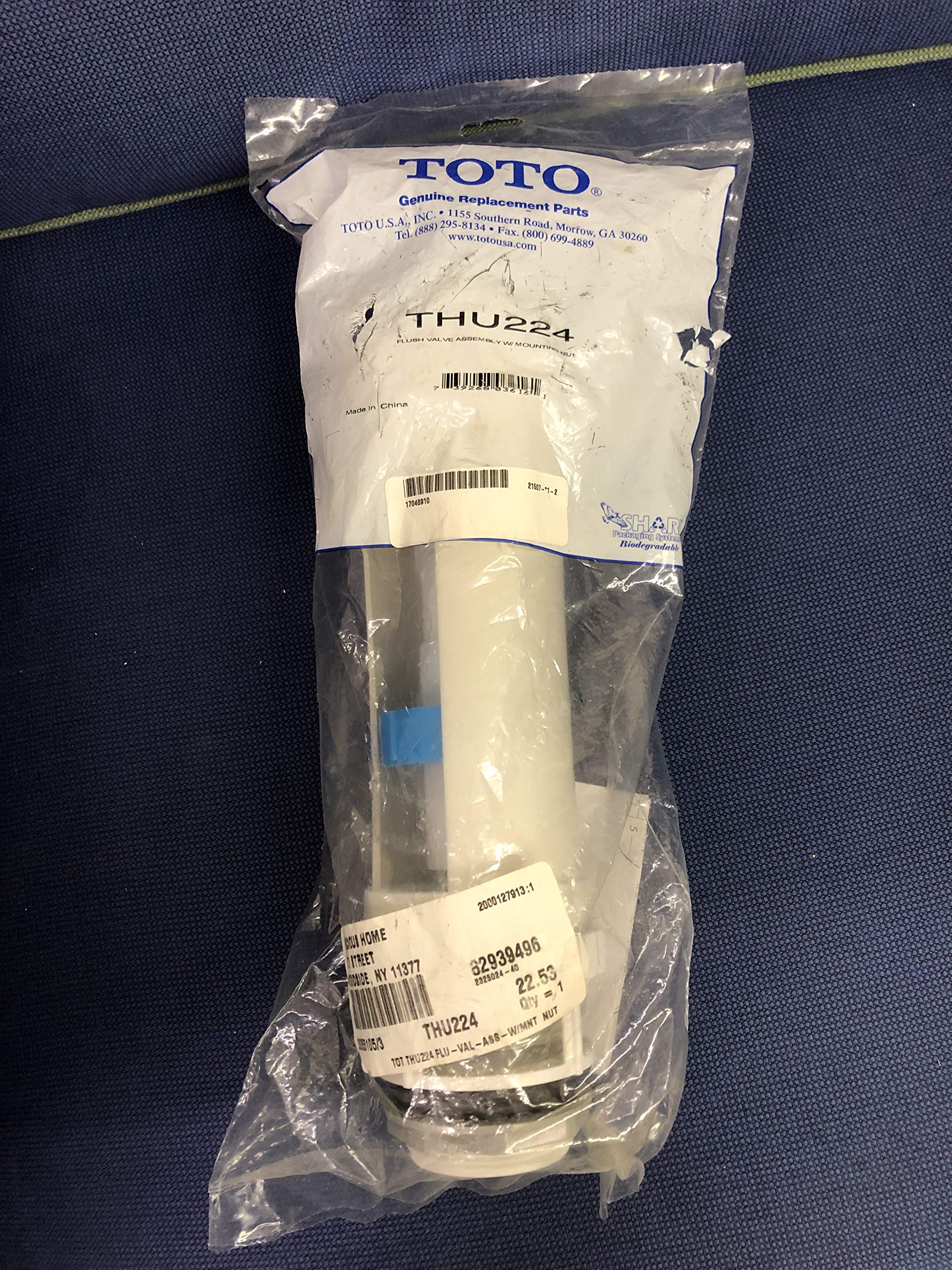 Toto THU224 Flush Valve Assembly with Mounting Nut for Aquia