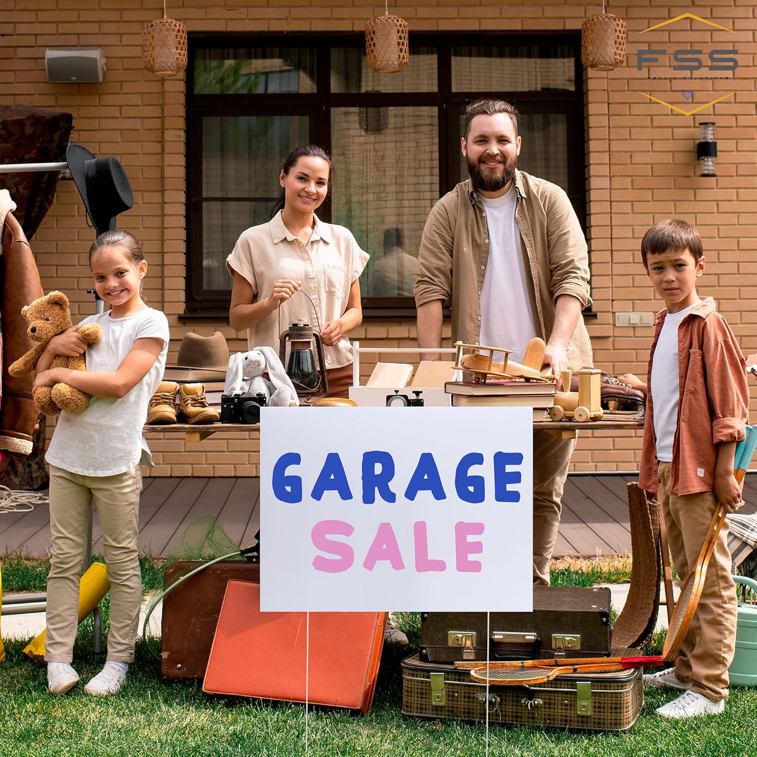 FSS Blank Yard Signs with Fiberglass Stakes, 8 Pack 18"x 24" Corrugated Plastic Sheets, Suitable for Birthday Signs, Advertising, Garage Sales, Graduation, W/ Premium Acrylic Markers & Erasers : Patio, Lawn & Garden