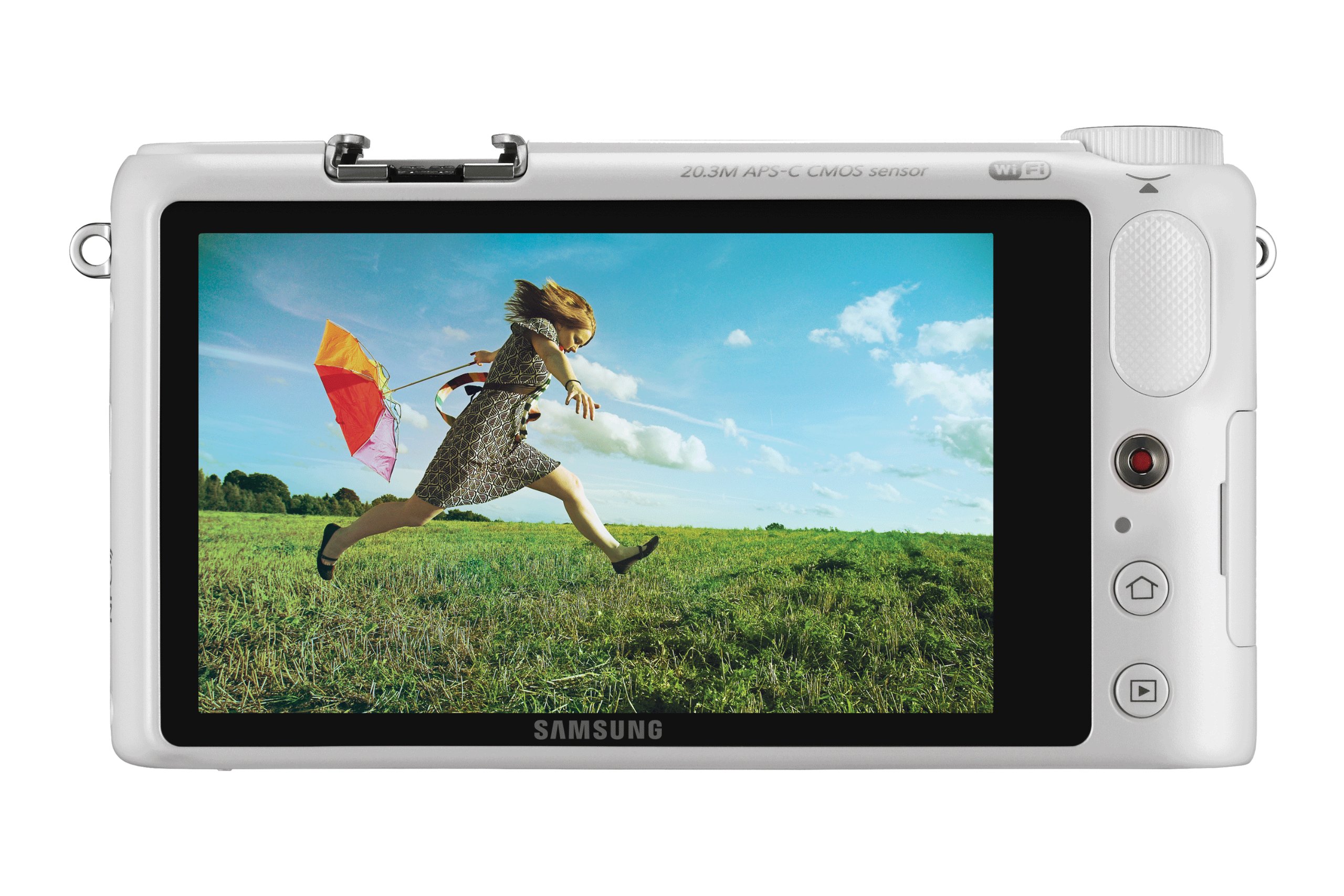 Samsung NX2000 - Cámara Digital (Sensor CMOS de 20,3 megapíxeles, 1920 x 1080 píxeles, Pantalla de 9,4 cm (3,7 Pulgadas), Micro HDMI, Zoom 2X, Zoom Dig, USB 2.0, con Kit de 20-50 mm, Color Blanco