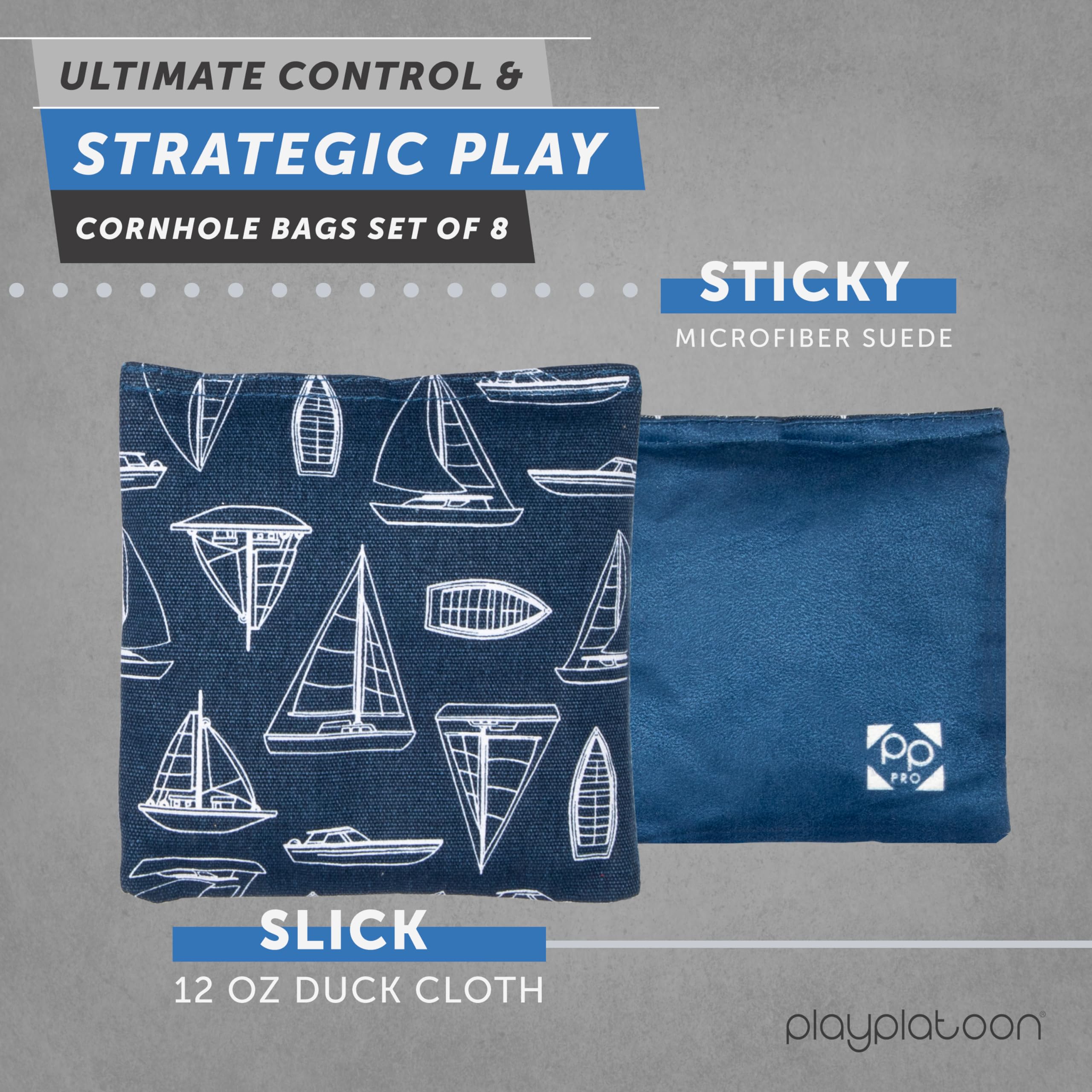 Bolsas de Cornhole de Tela de Pato Resistentes a la Intemperie, Juego de 8 Bolsas de Frijoles para Jugar con Cornhole, tamaño y Peso Regulares