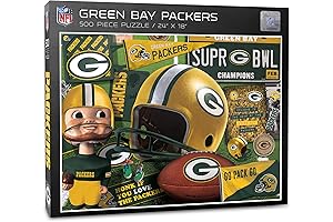Green Bay Packers Retro Series 500 Piece NFL Football Puzzle by YouTheFan