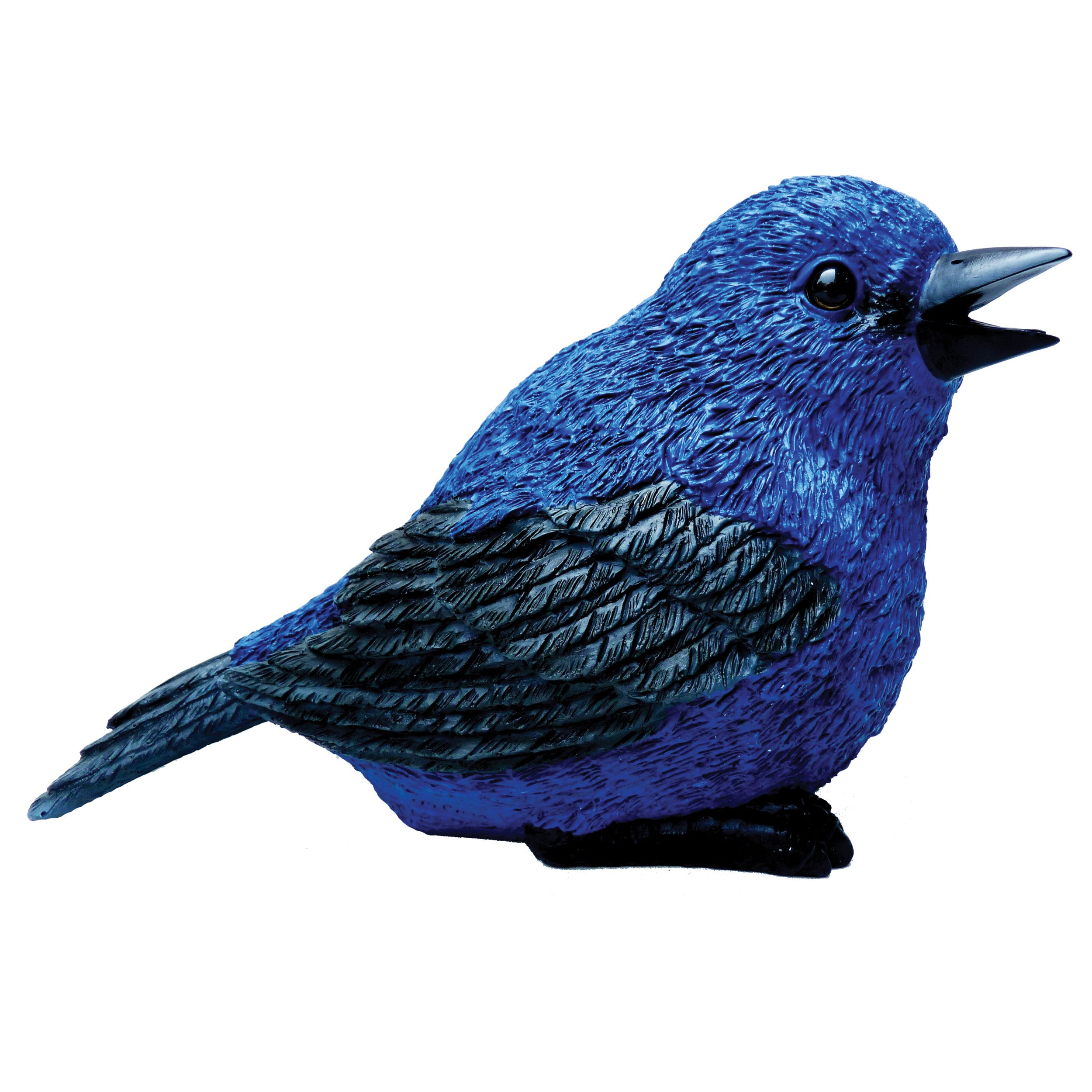 Estatua al aire libre con sonido chirper: Michael Carr 80023 Indigo para decorar patios