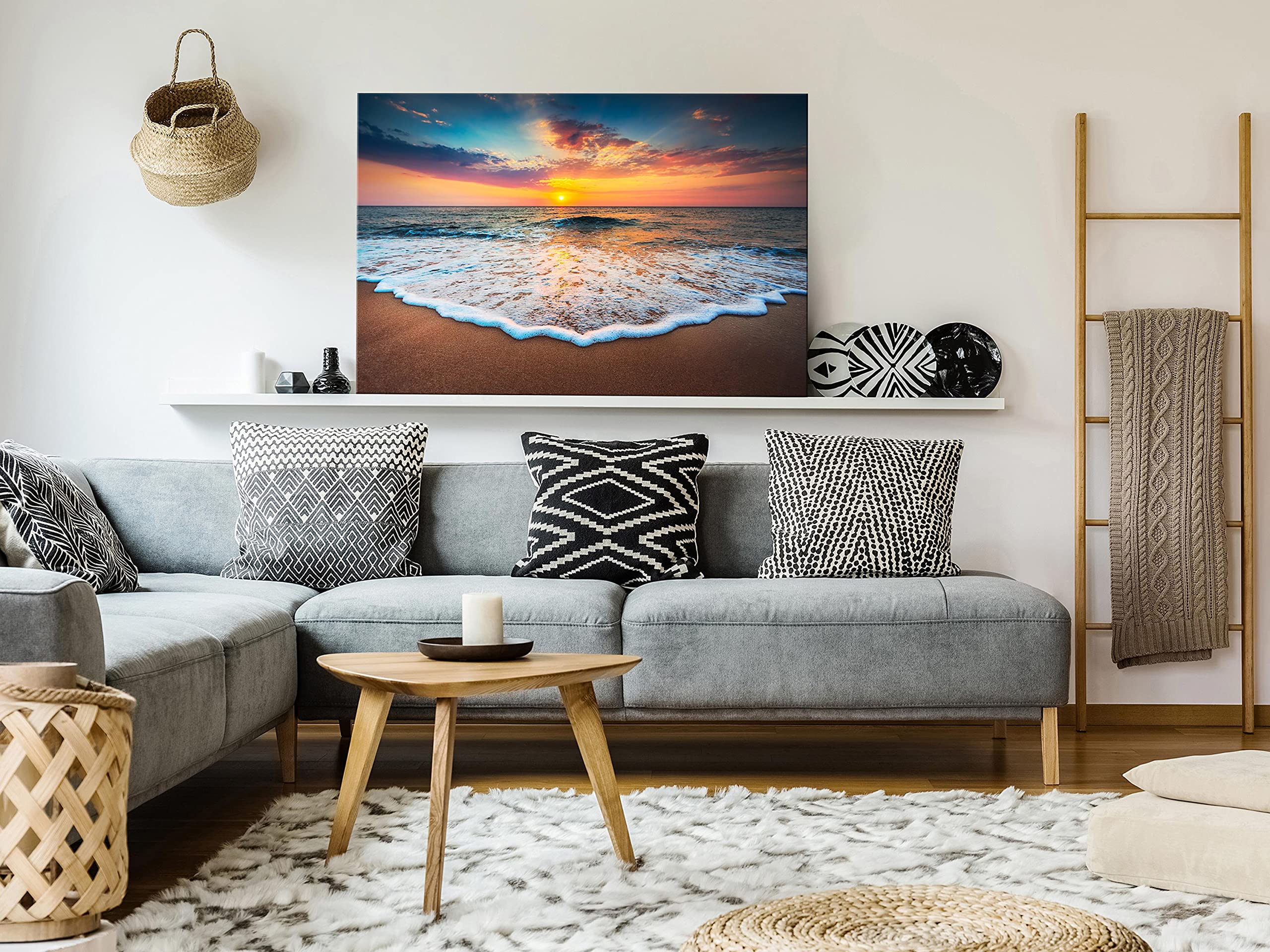 murando - Quadro Acustico Mare 1 pezzo schiuma acustica Quadri Moderni Camera da Letto Matrimoniale - Stampa su Tela - Pannelli Fonoassorbenti Decorativi - Fonoassorbente Acustiche