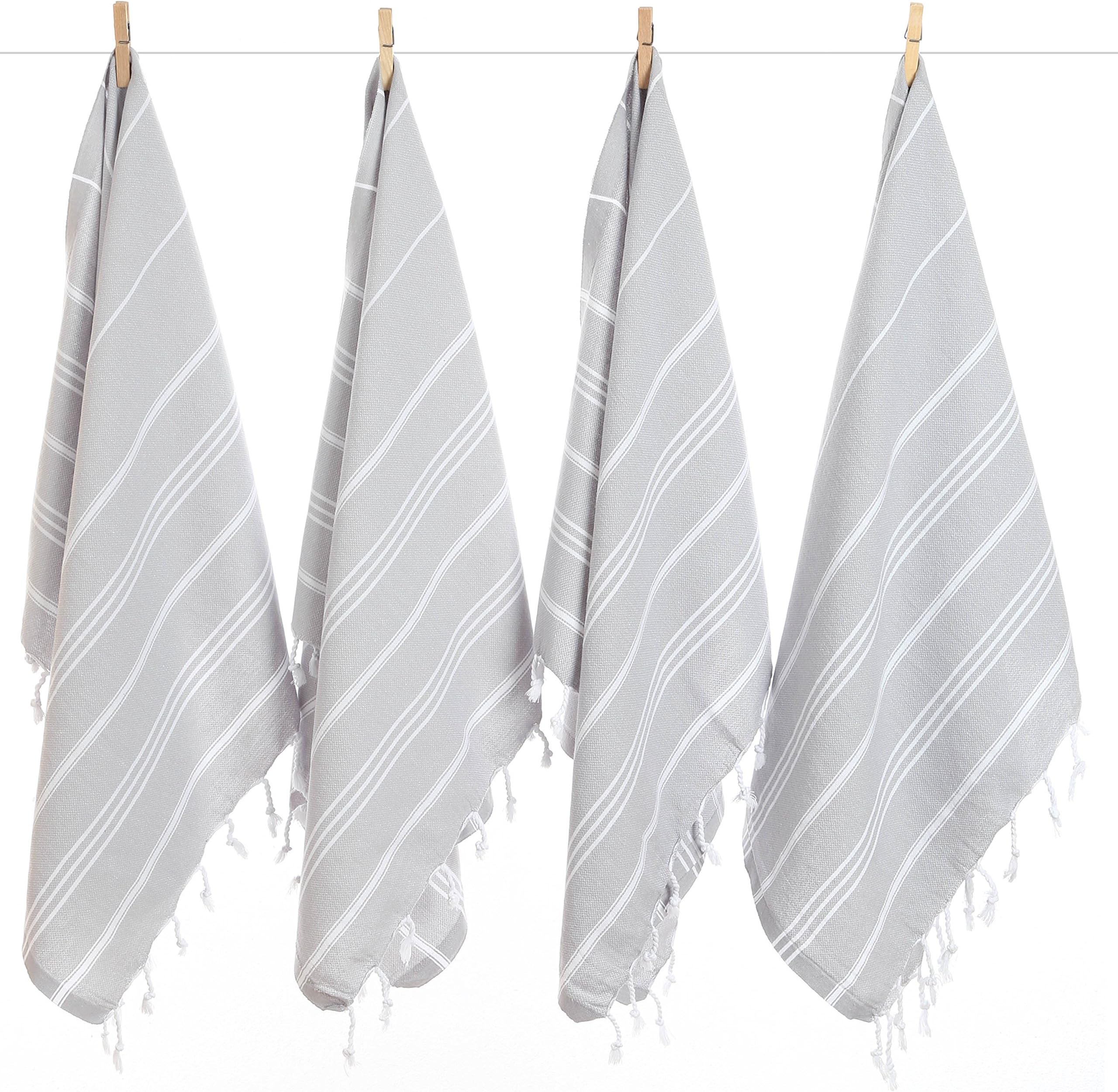 Cacala Pure Series - Set of 4 Turkish Peskir Hand & Face Towels SET4-PESKIR-PURE
