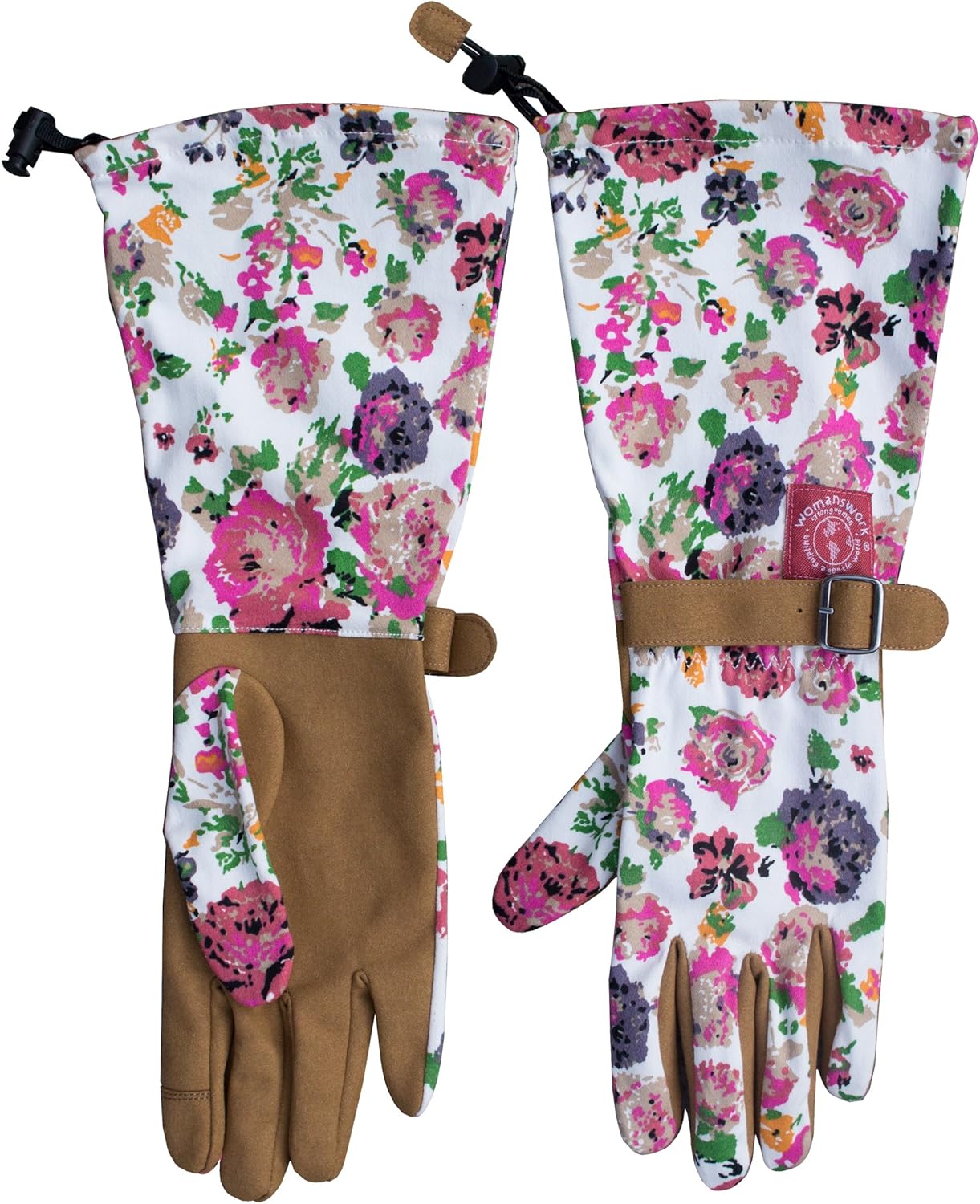 715 LG Cottage Rose Arm Saver Large Gloves, Pink Floral