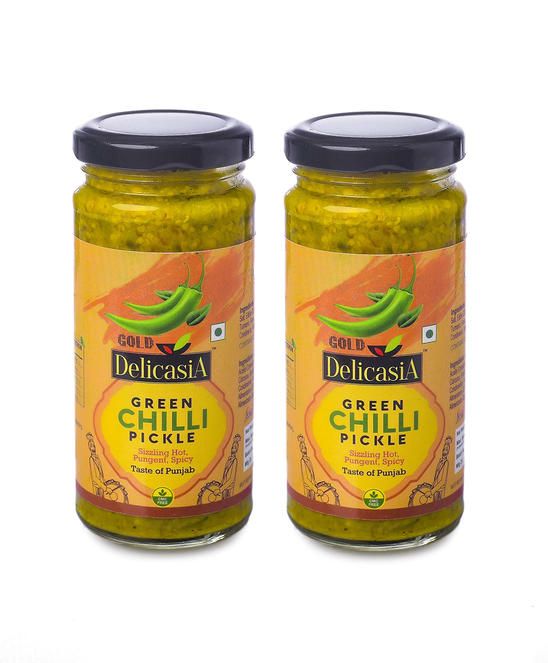 DELICASIA Gold Green Chilli Pickle 250 gm (Combo of 2) Brand of SRs. Indian Flavor. NO Artificial Color and Flavors. Gluten Free. 77 Years of Trust (B08CVL9ZJ6) Amazon Price History, Amazon Price Tracker