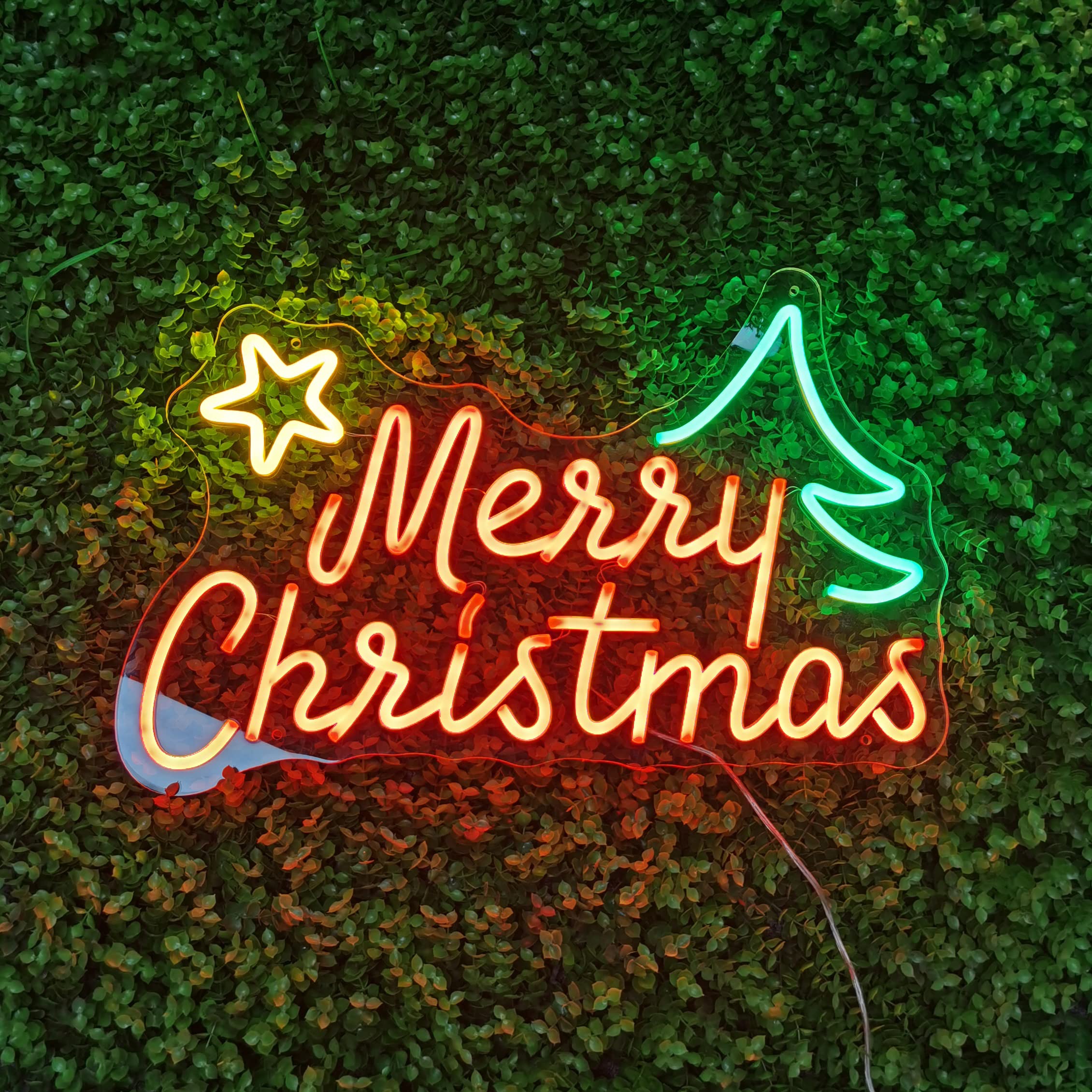 Amazon.co.jp: ネオンクリスマスサイン メリークリスマス LED