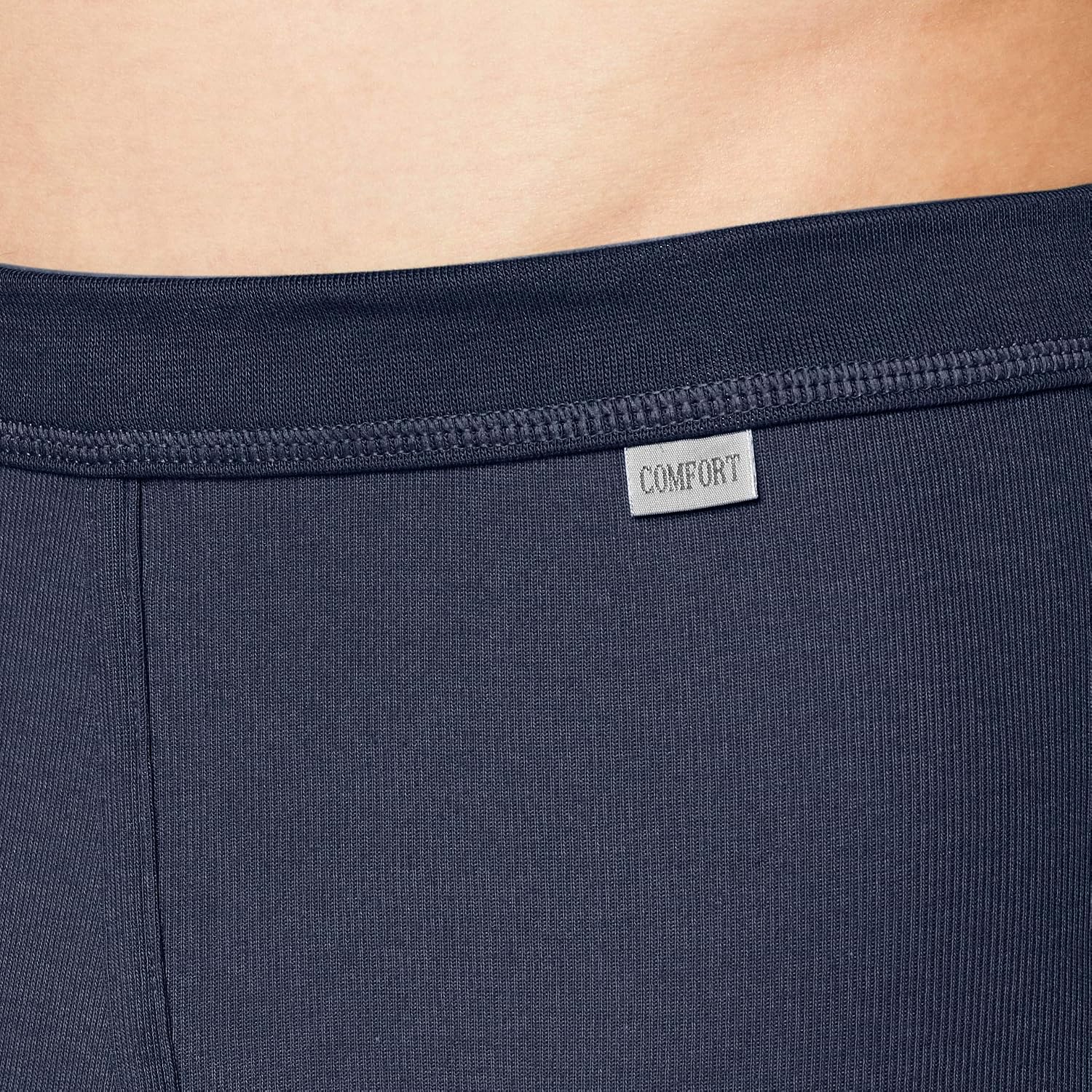 HUBER Men's Trunk with Front Fly Cotton Fine Rib 112251 Navy L