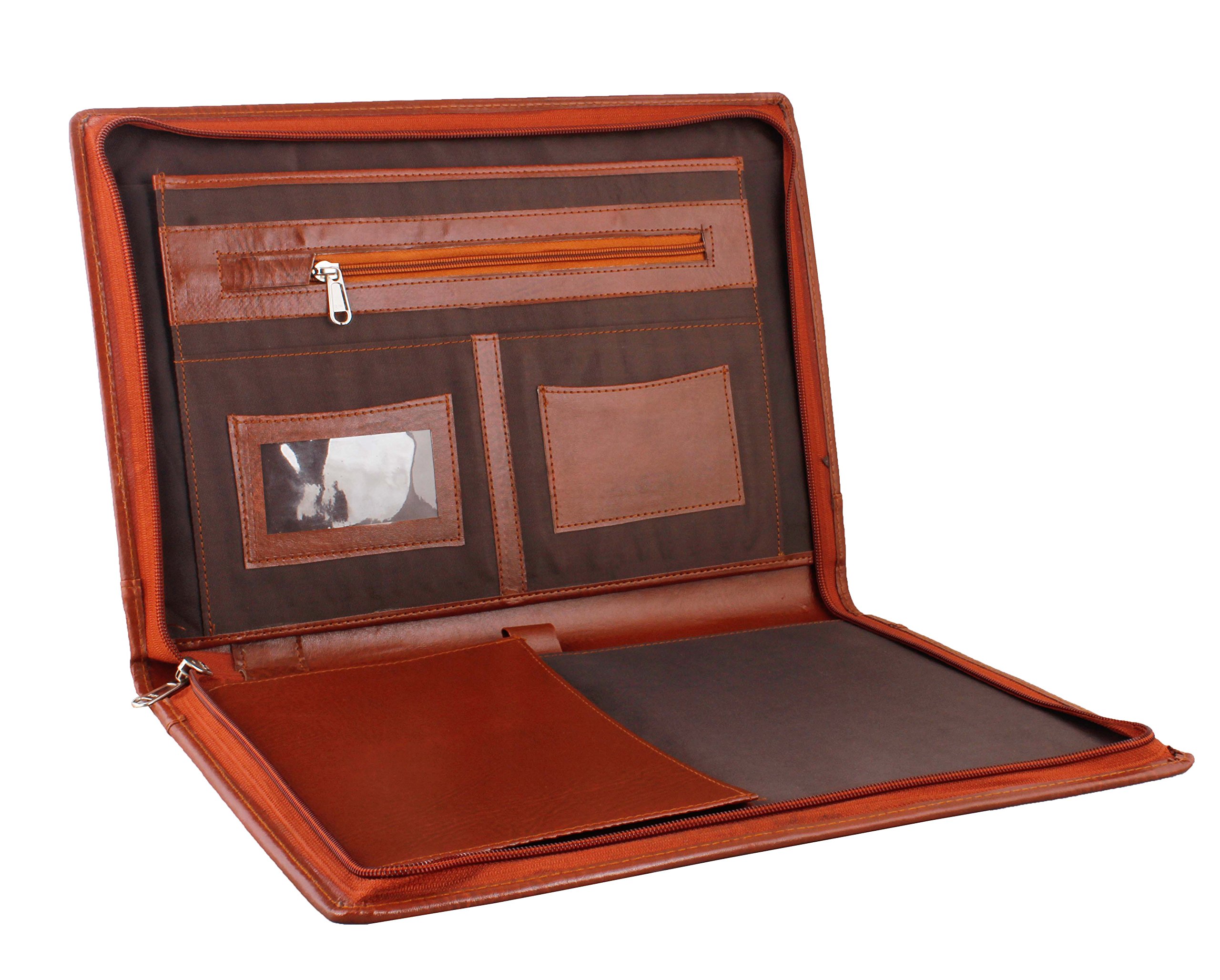 ZesTale Leatherette Material Professional Files and Folders,Conference Folder, Documents Holder | Multipurpose Professional File Folders for Certificates(Size: FS, Colour: Tan)