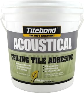 Titebond 2706 GREENchoice Acoustical Ceiling Tile Adhesive, 1 Gal Pail - Fast Grab, No Sag, VOC-Compliant