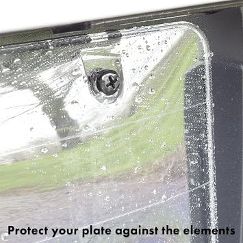 Custom Accessories Unbreakable Domed License Plate Shield, Clear