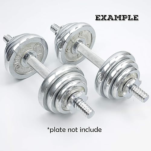 Miniatura 5 de Mancuerna roscada de 12.614.215.718.119.7 pulgadas (3035404619.7in) mangosasas ajustables para barra de mancuernas  Se adapta a placa de peso