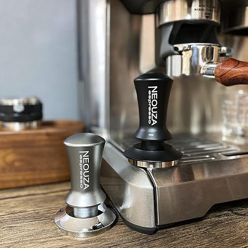 Miniatura 9 de NEOUZA Muelle de manipulación de café expreso cargado para herramientas de accesorios de cafetera, autonivelante antiadherente, mango refinado, base