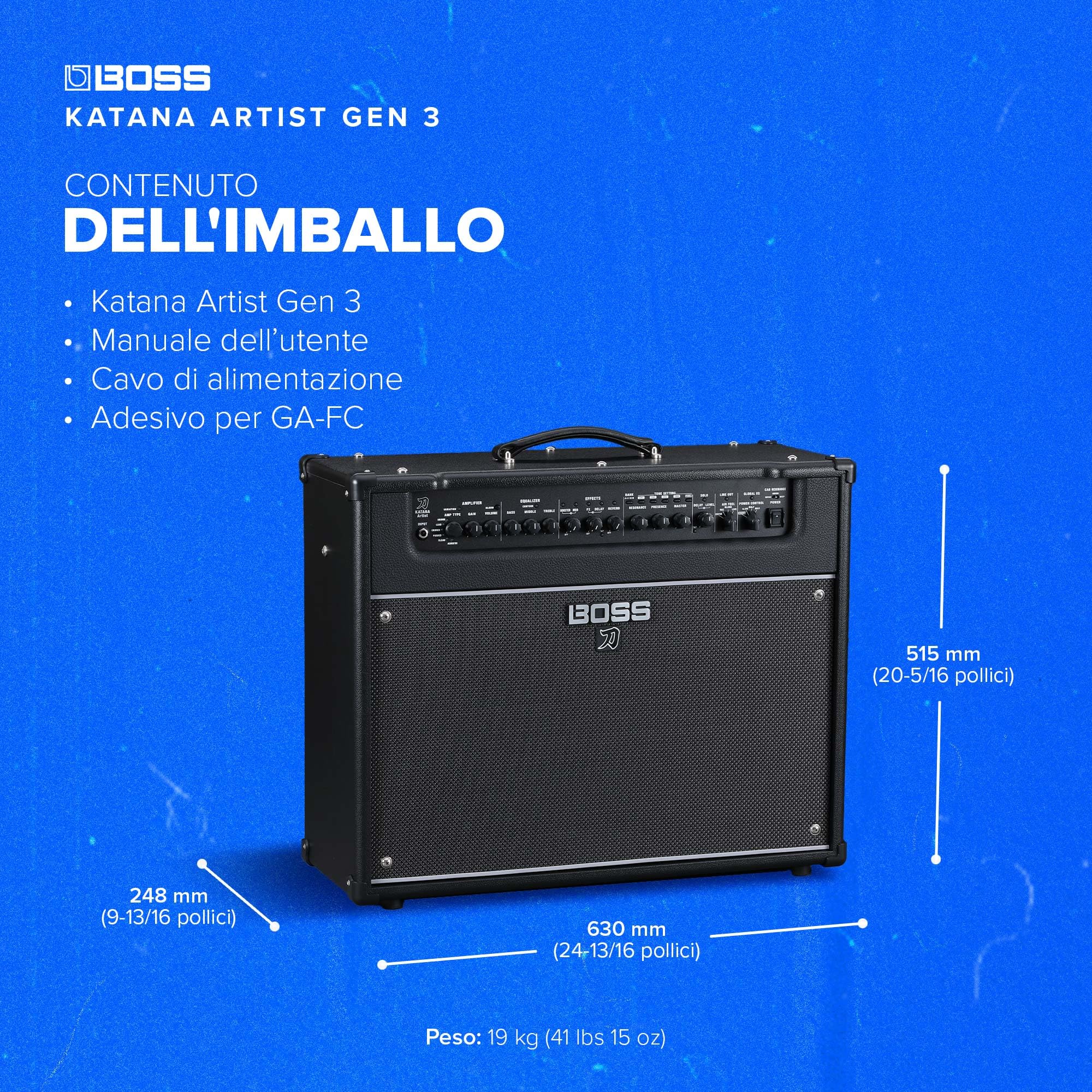 BOSS Katana Artist Gen 3 Amplificatore per Chitarra | Ampli combo top di gamma da 100 watt | Altoparlante Waza da 12" | Suono Tube Logic evoluto | Sofisticate funzioni di editing
